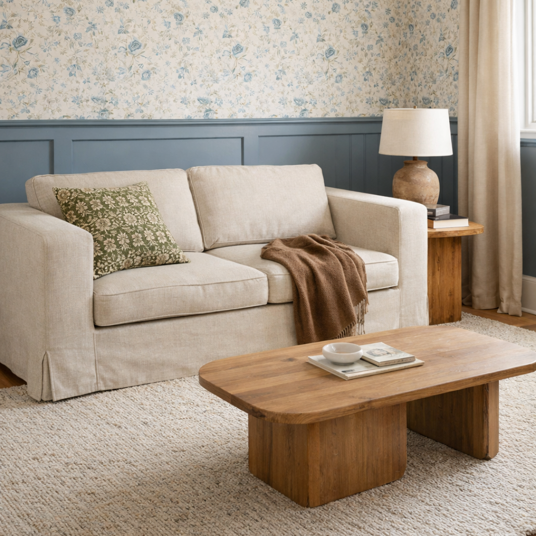 Denver 69" Apartment Slipcover Sofa - Linen Natural