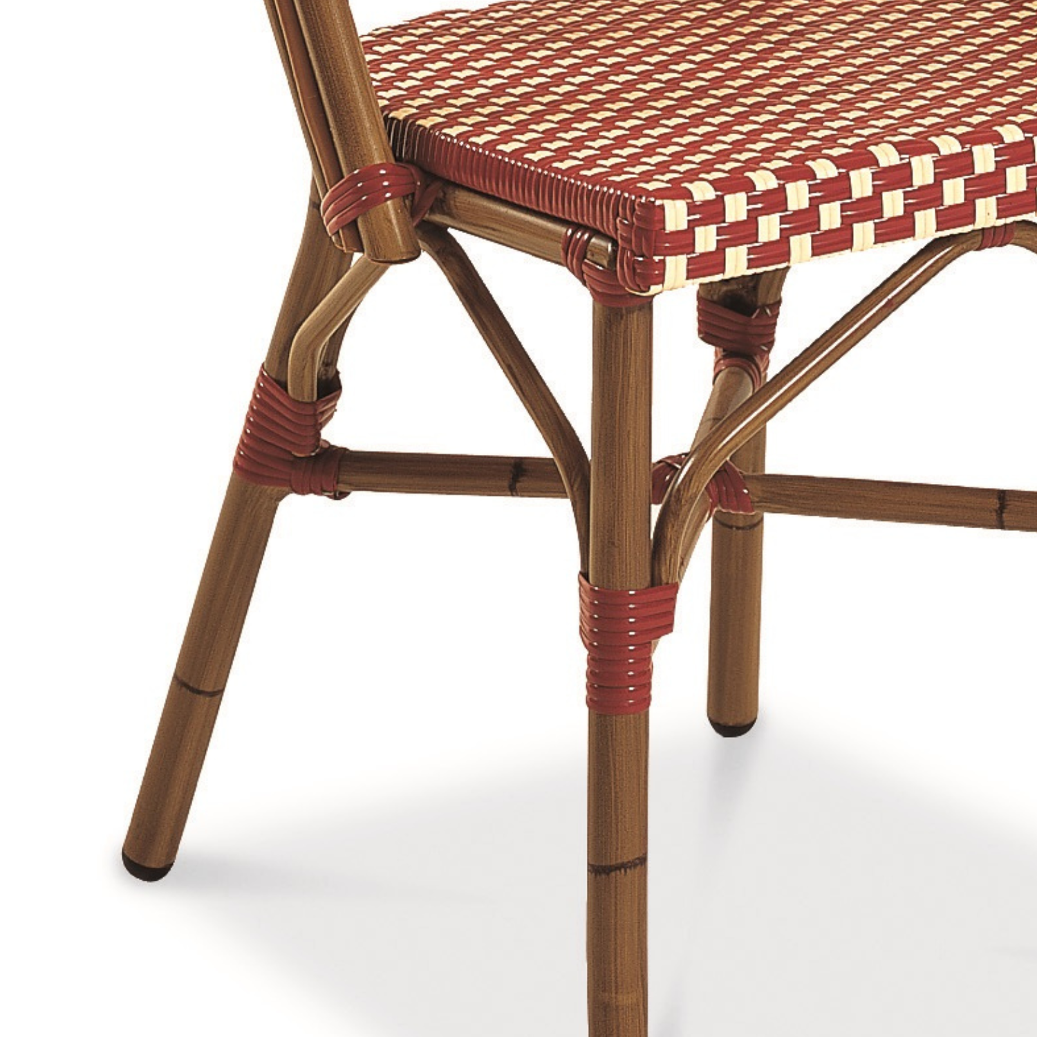 Paris Wicker Side Chair - Bordeaux/Ivory