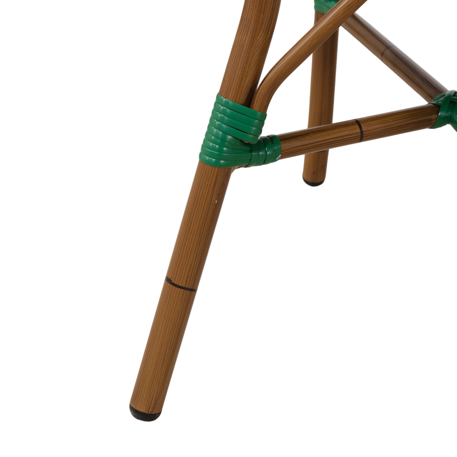 Paris Wicker Side Chair - Green/Ivory