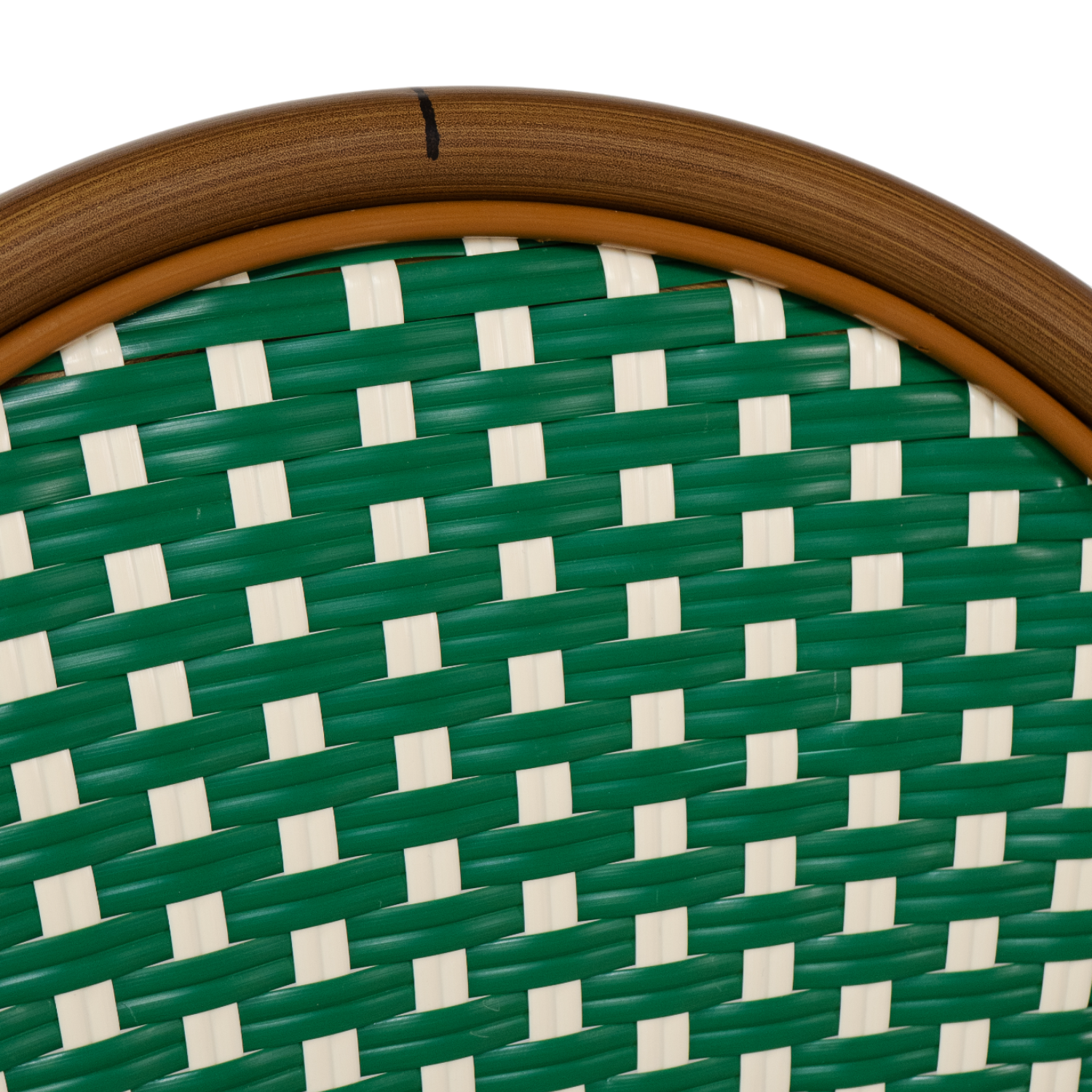 Paris Wicker Side Chair - Green/Ivory