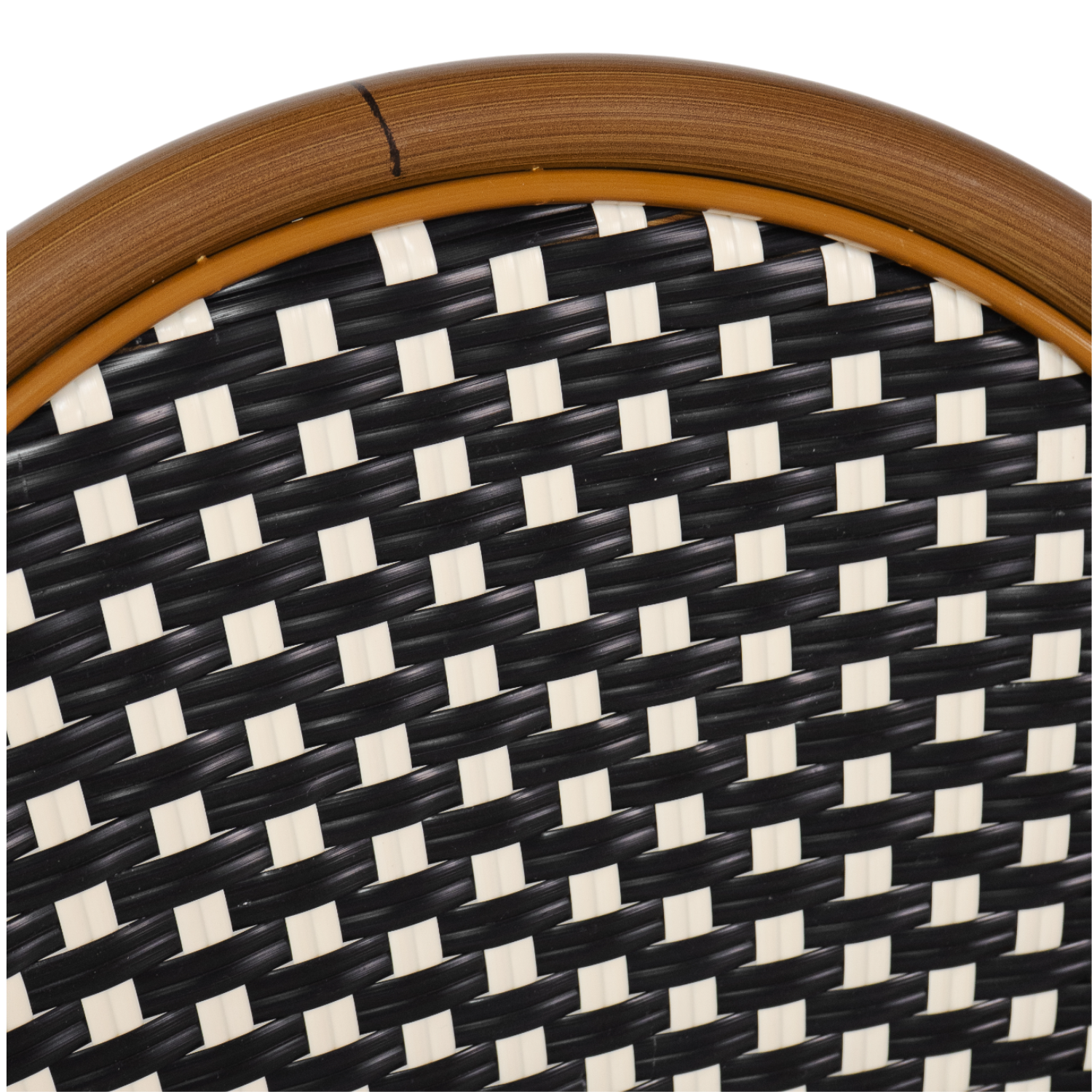Paris Wicker Side Chair - Black/Ivory