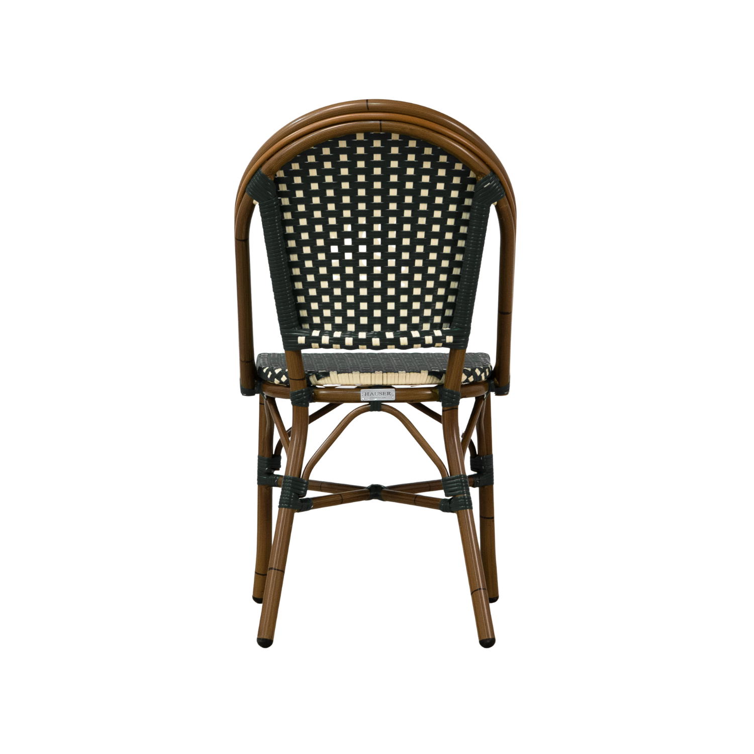 Paris Wicker Side Chair - Black/Ivory