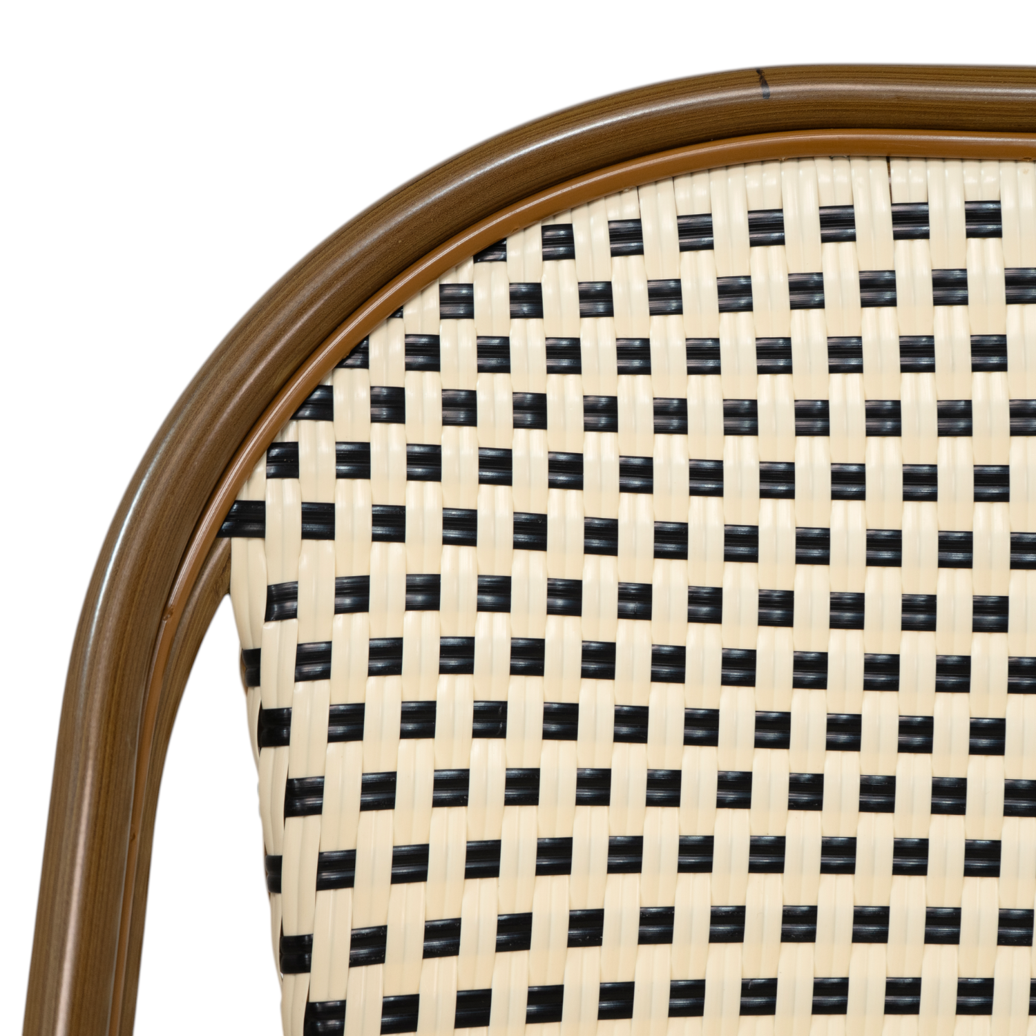 Paris Wicker Loveseat - Black/White