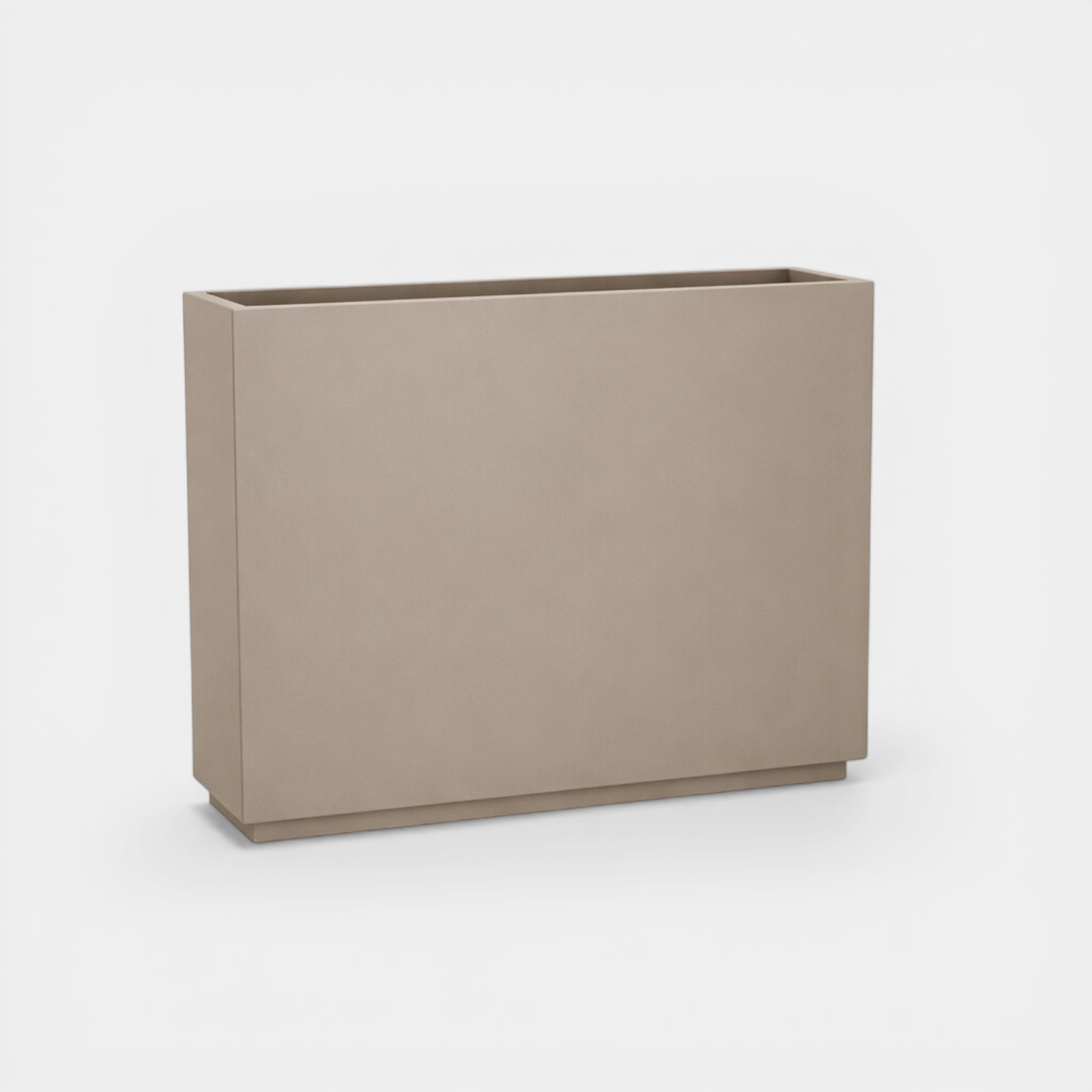 Metal 38" Rectangular Planter - Taupe