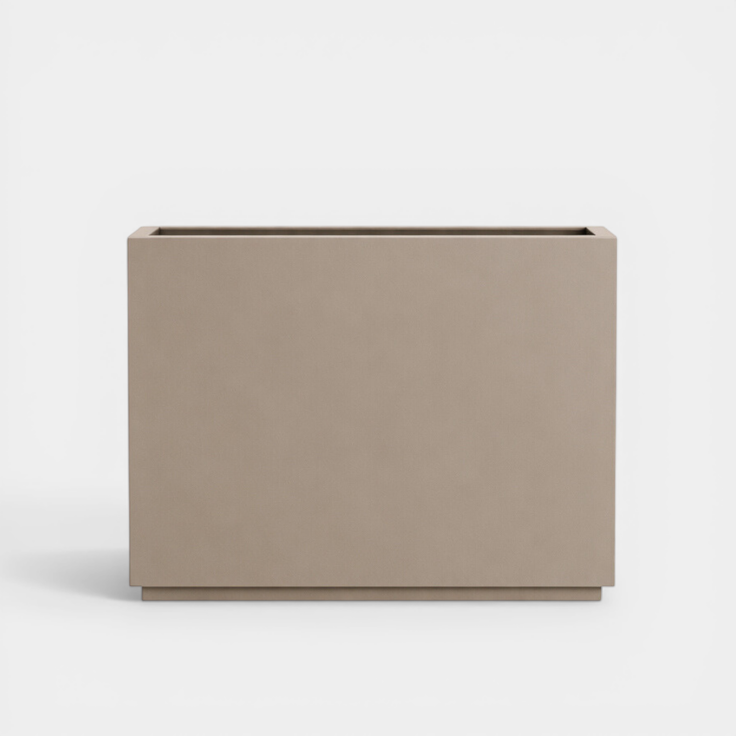 Metal 38" Rectangular Planter - Taupe