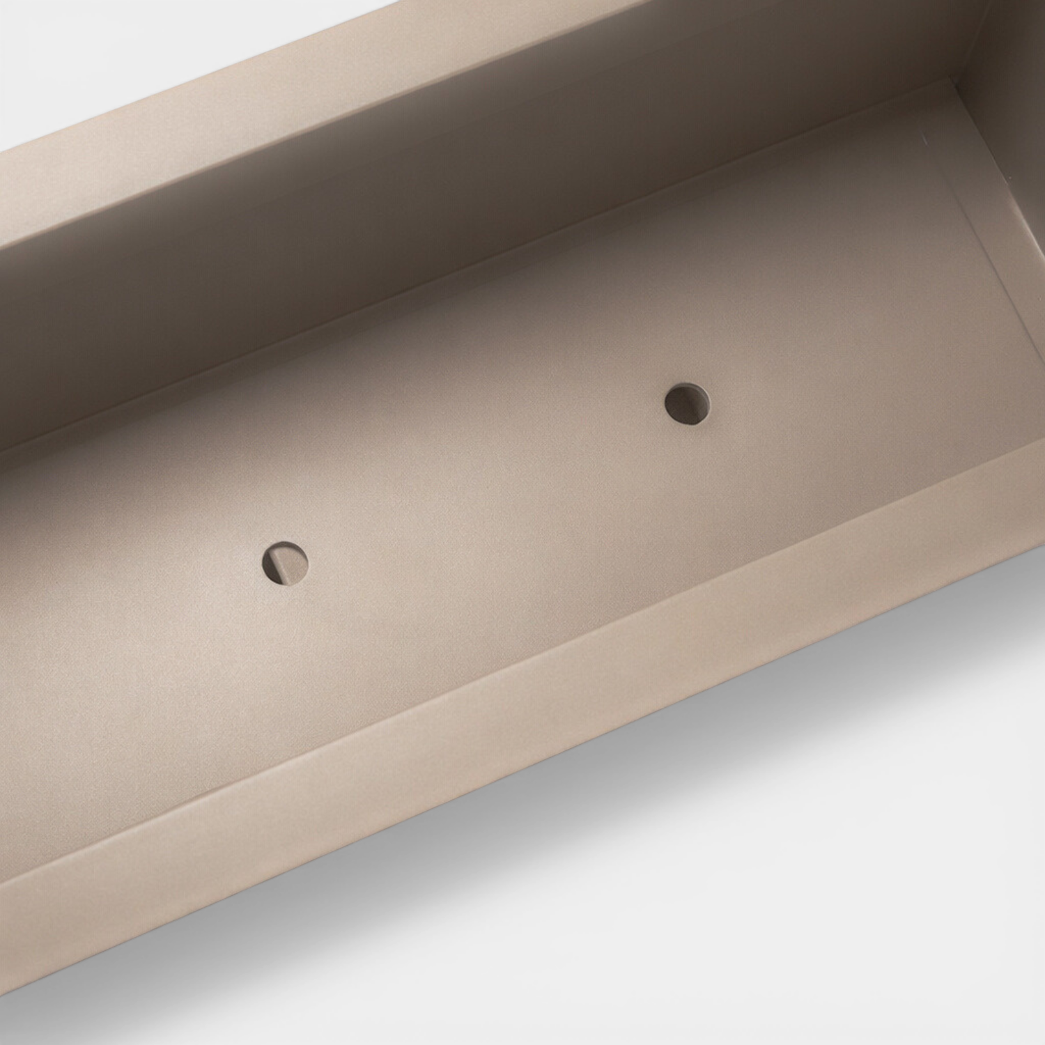 Metal 38" Rectangular Planter - Taupe