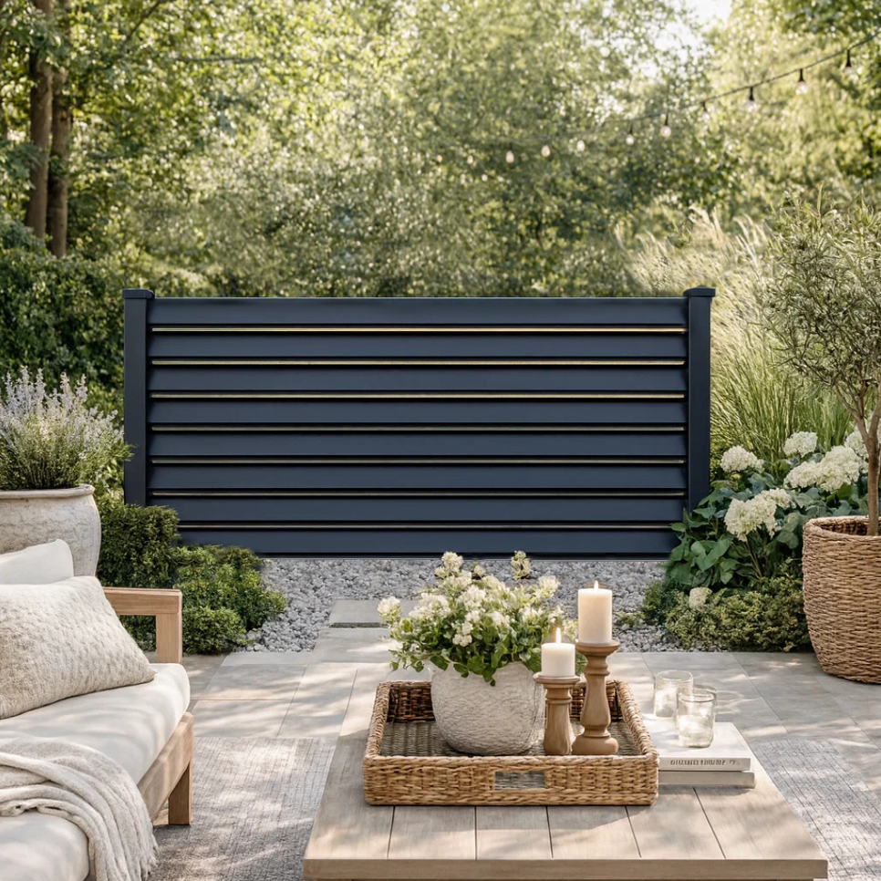 Linear Outdoor 6'x3' Privacy Screen - Anthracite