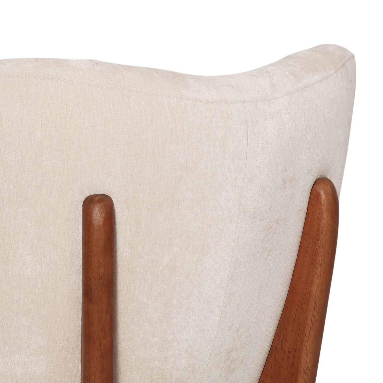 Marin Lounge Chair - Ivory Velour