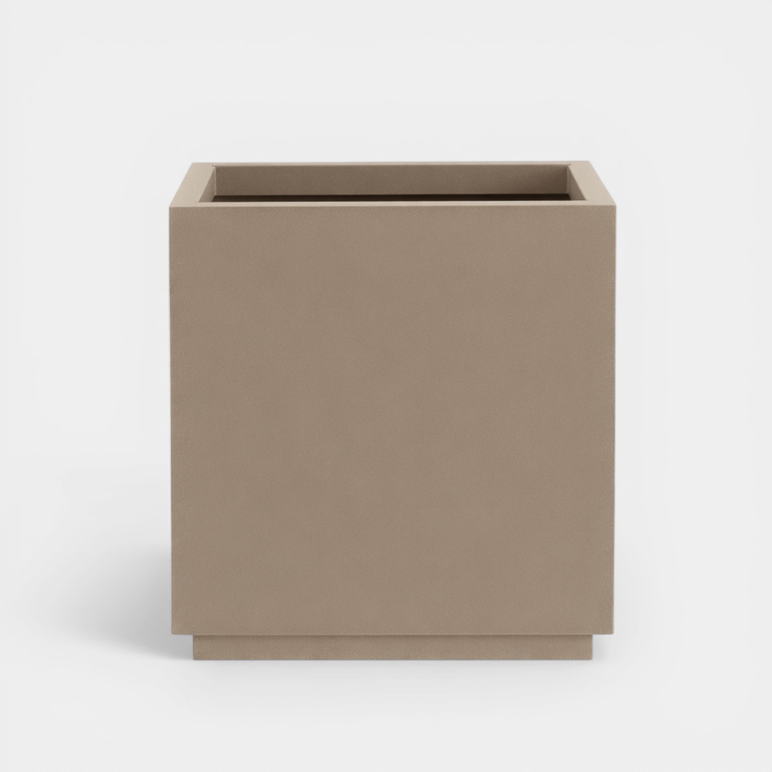 Metal 21" Square Planter - Taupe