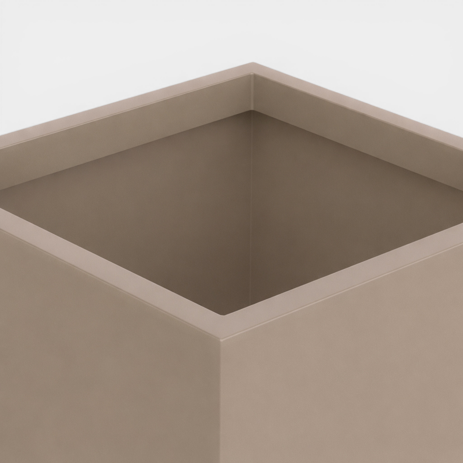 Metal 21" Square Planter - Taupe