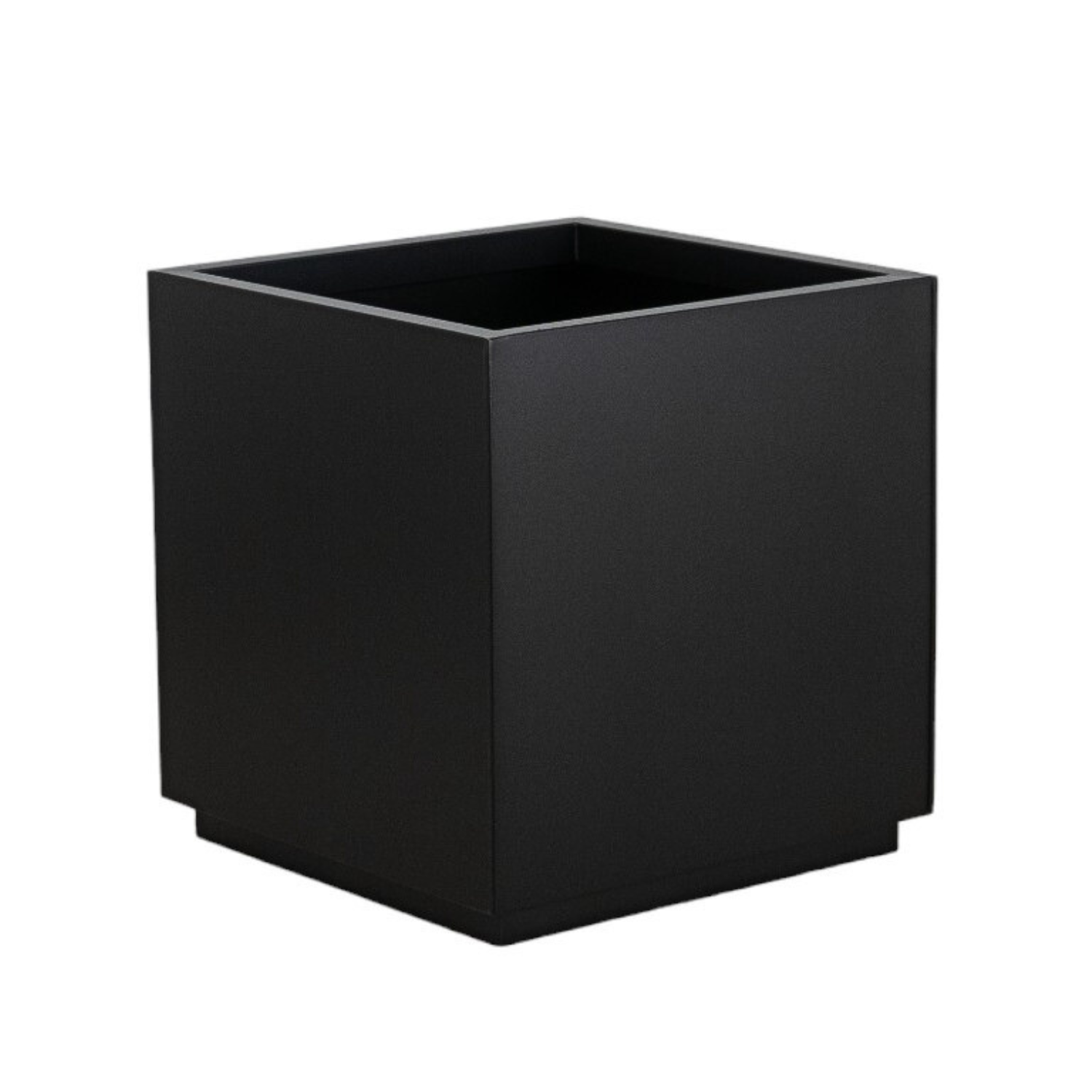 Metal 21" Square Planter - Black