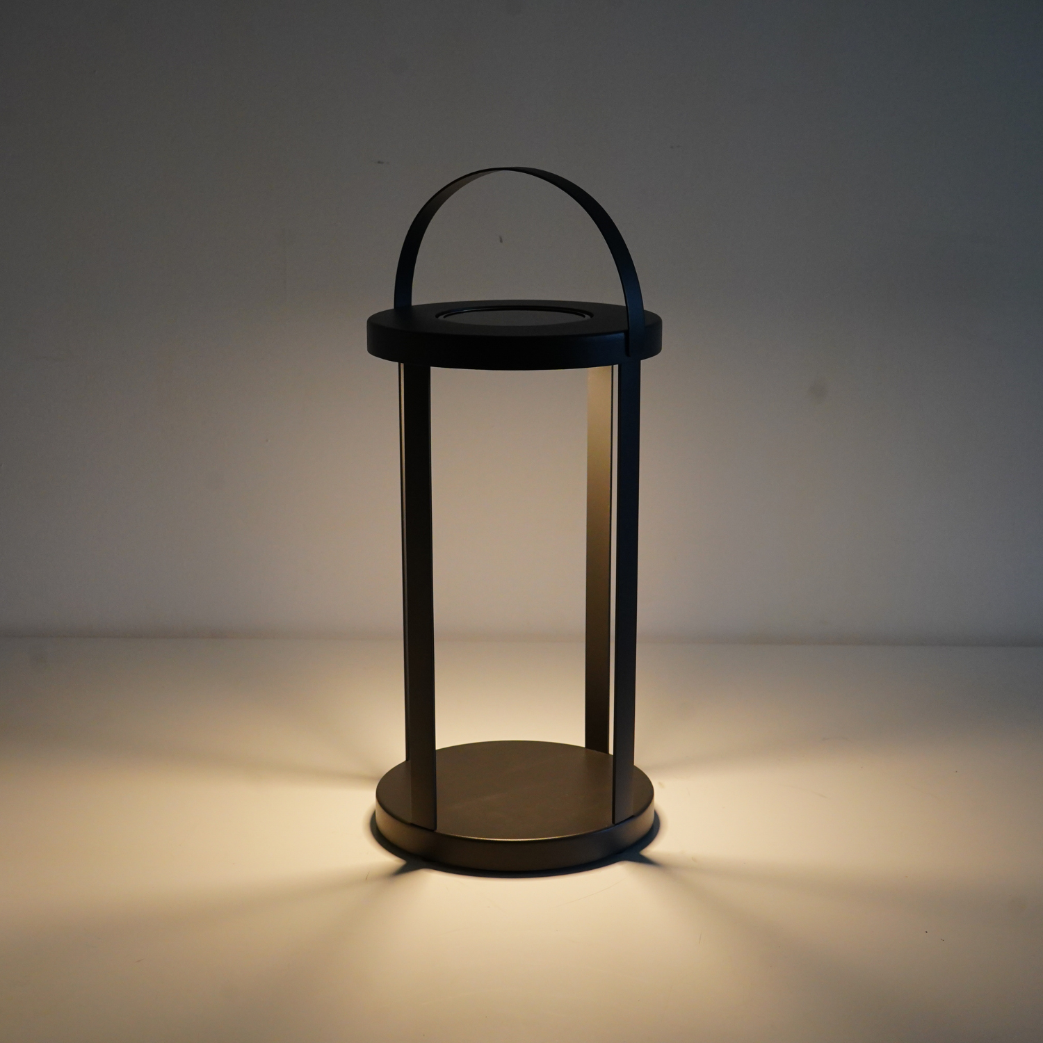 Pillar Charcoal Solar Lantern