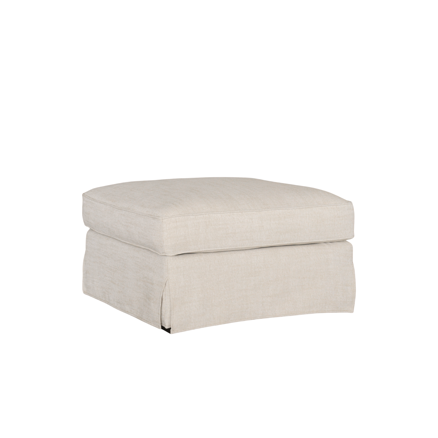 Denver Slipcover Ottoman - Linen Natural