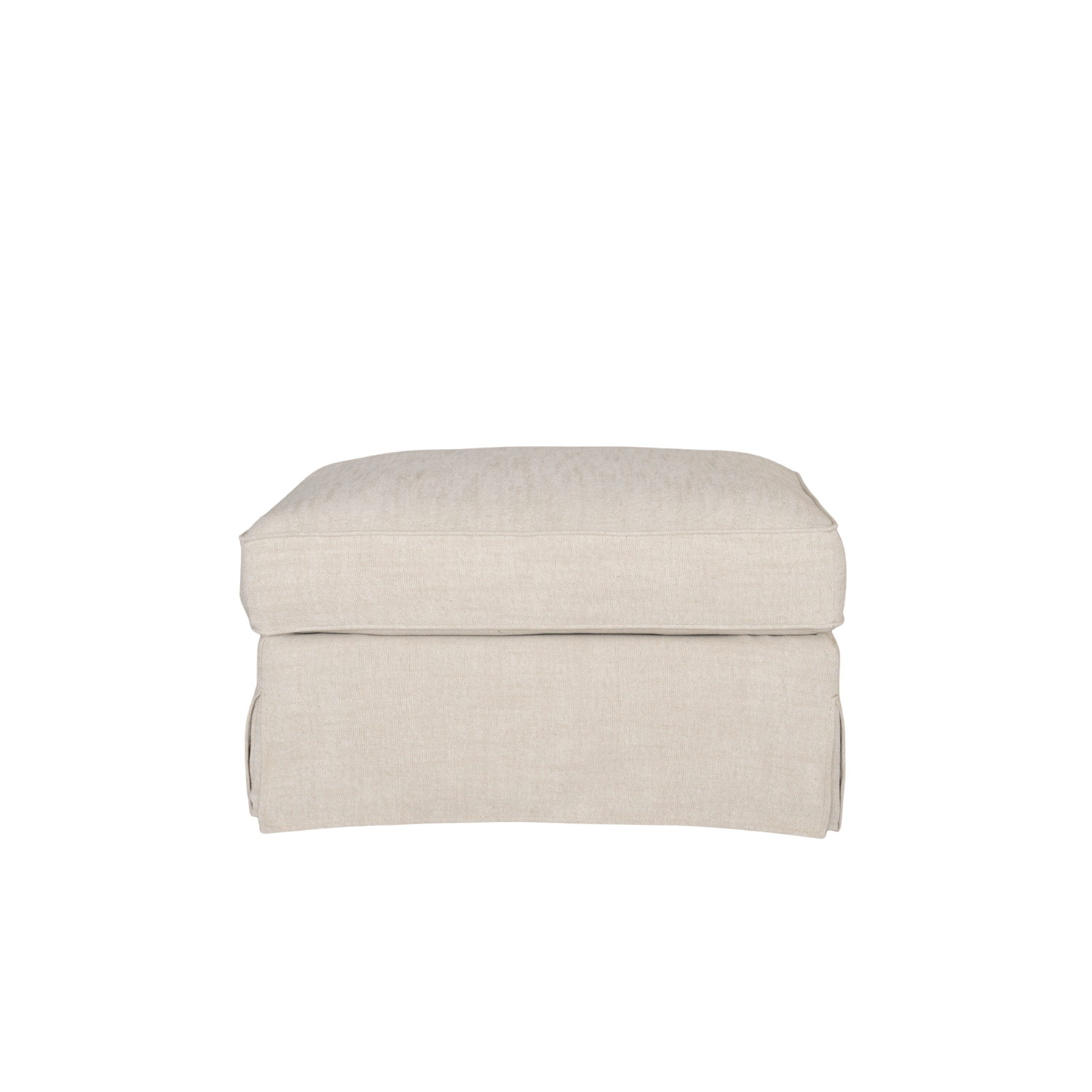 Denver Slipcover Ottoman - Linen Natural