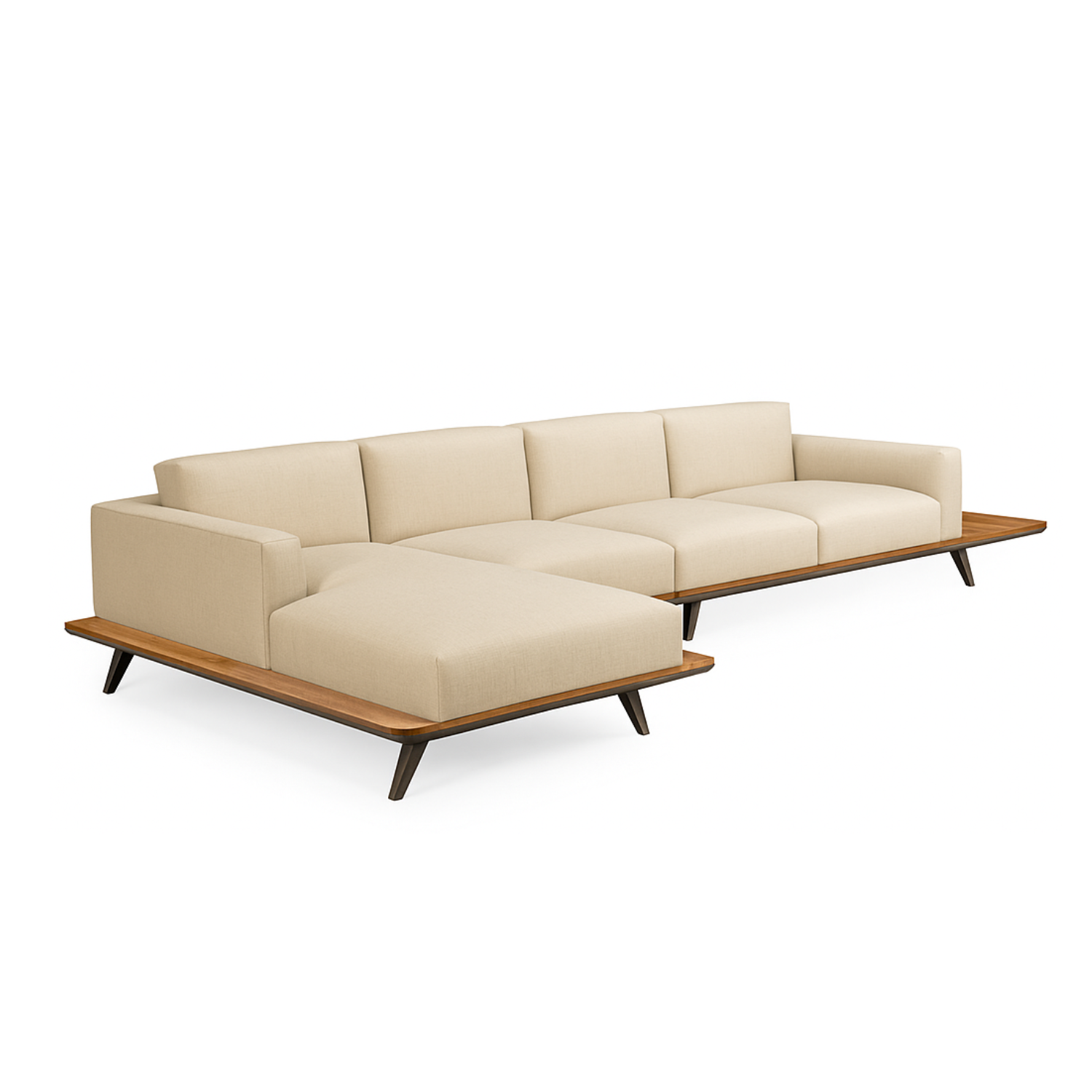 Rideau Fontelina Taupe 3-Piece Sectional - Mood Taupe