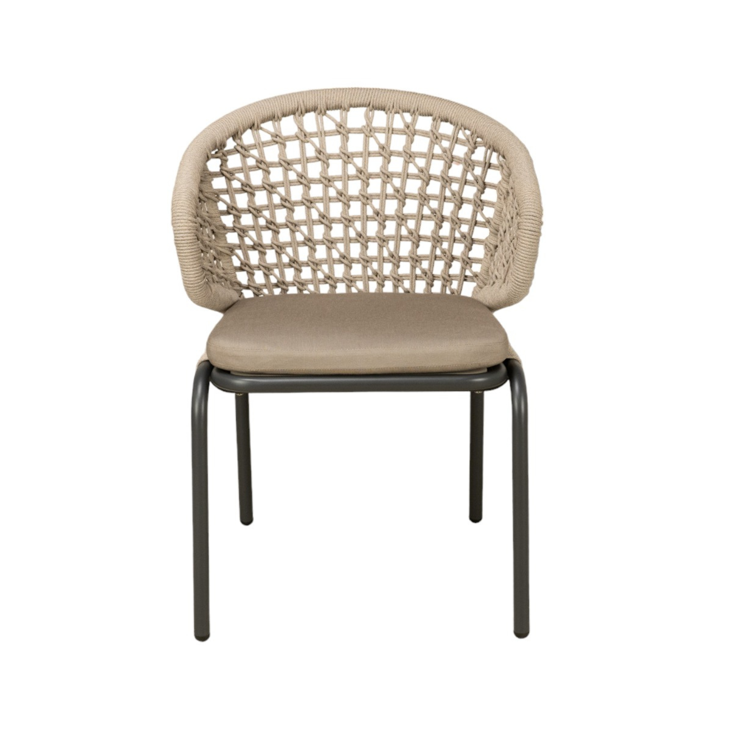 Hudson Canvas Sand Dining Arm Chair