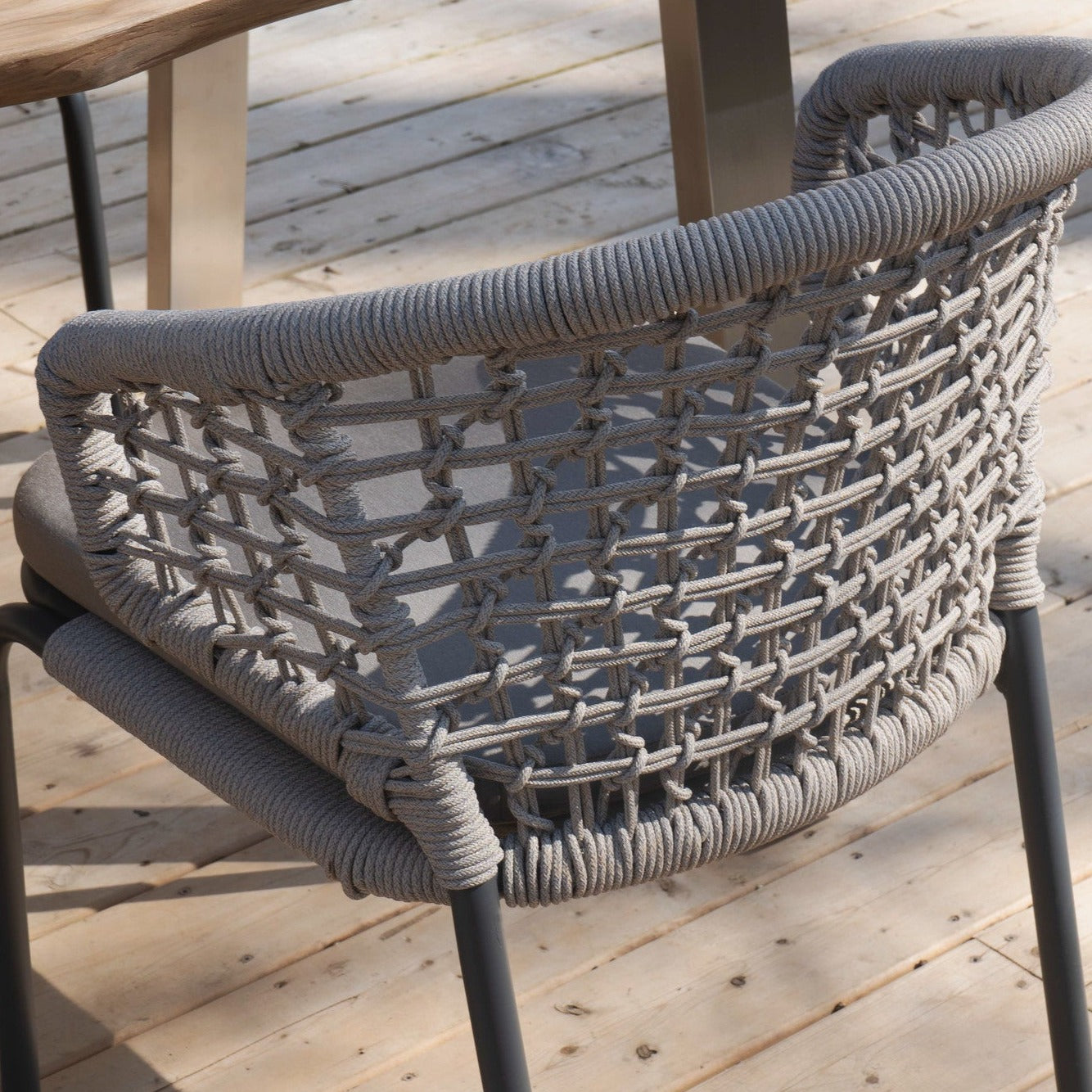 Hudson Canvas Sand Dining Arm Chair