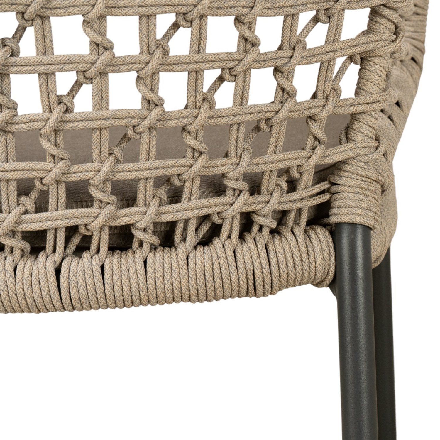 Hudson Canvas Sand Dining Arm Chair