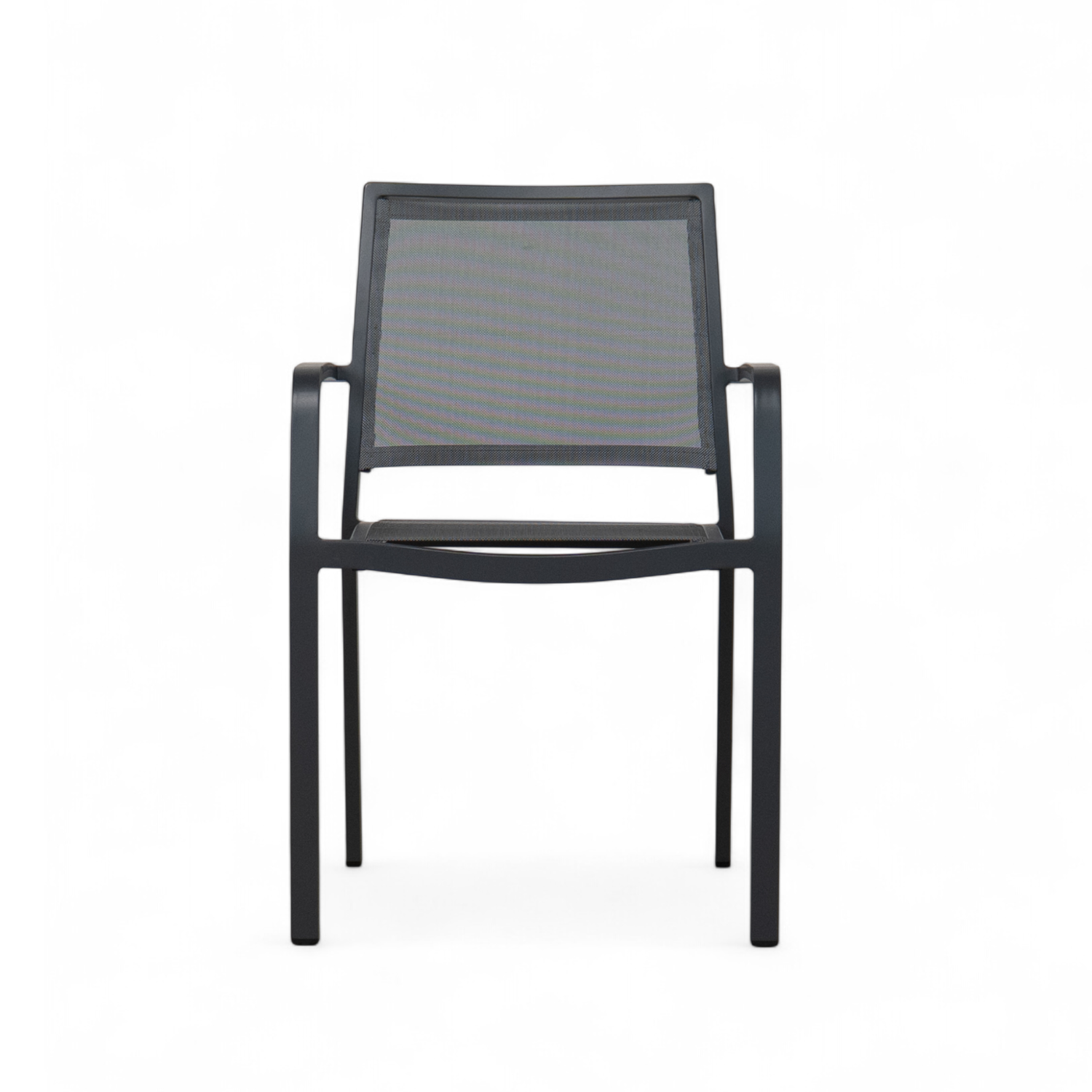 Ridge Sling Dining Arm Chair - Charcoal