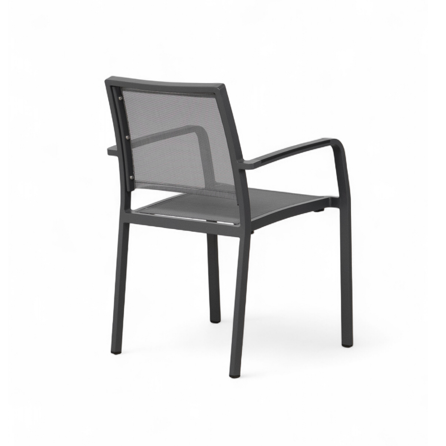 Ridge Sling Dining Arm Chair - Charcoal