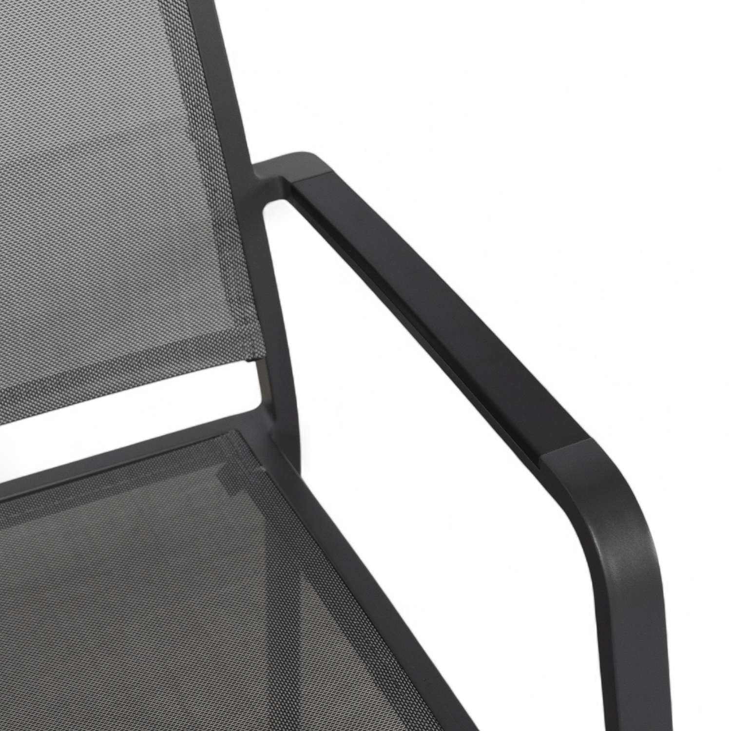 Ridge Sling Dining Arm Chair - Charcoal