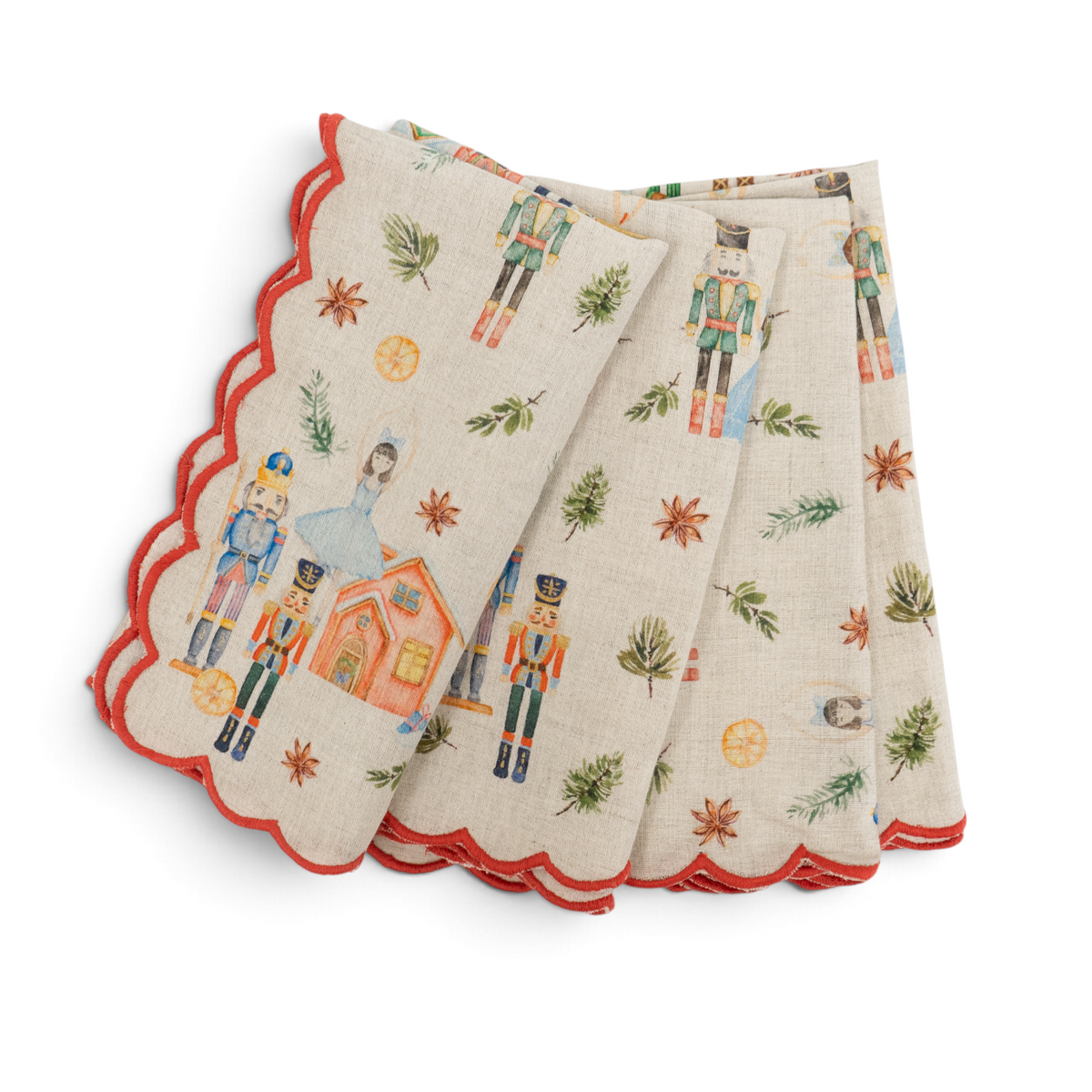 Scallop Nutcracker Napkin (Set of 4)