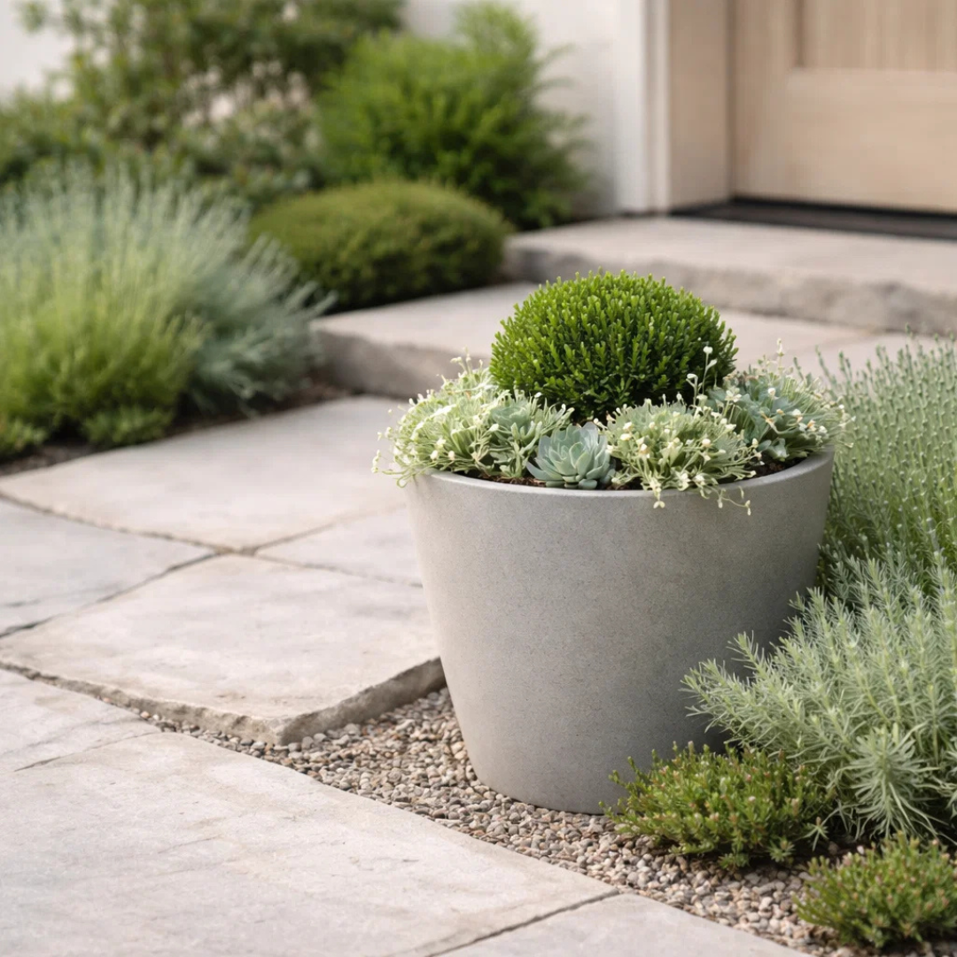 Heritage Tapered In/Out Planter - Cement Grey