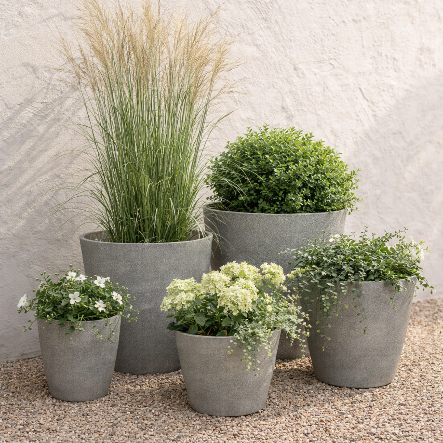 Heritage Tapered In/Out Planter - Cement Grey