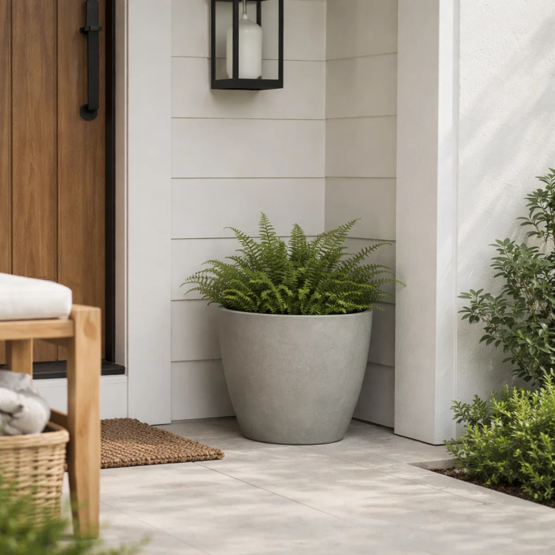 Heritage Tapered In/Out Planter - Cement Grey