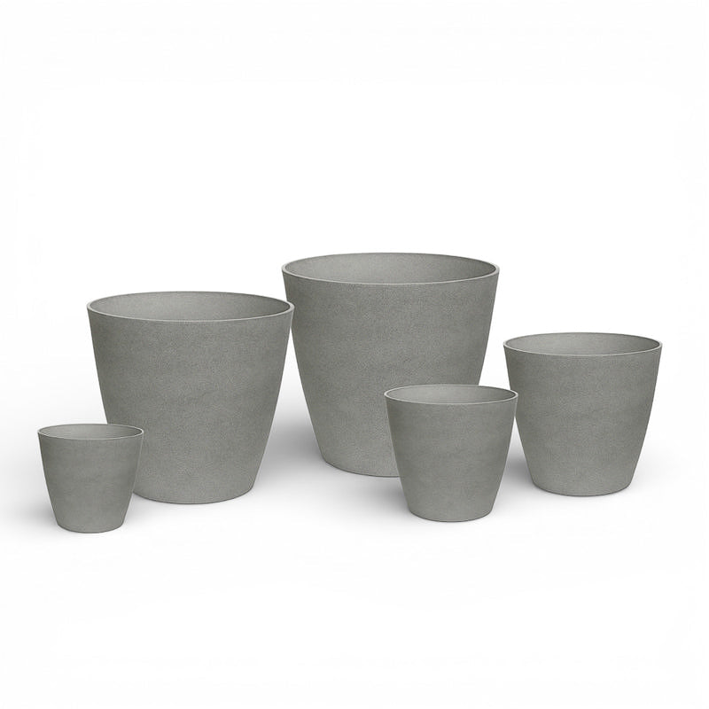 Heritage Tapered In/Out Planter - Cement Grey