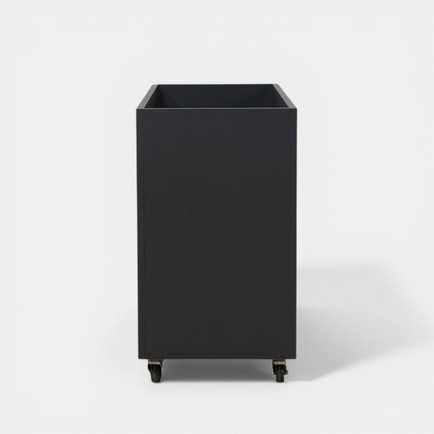 Hudson Metal 44" Rectangular Planter w/ Wheels - Charcoal