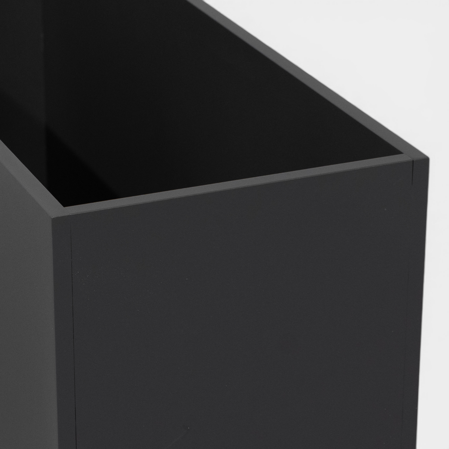 Hudson Metal 44" Rectangular Planter w/ Wheels - Charcoal