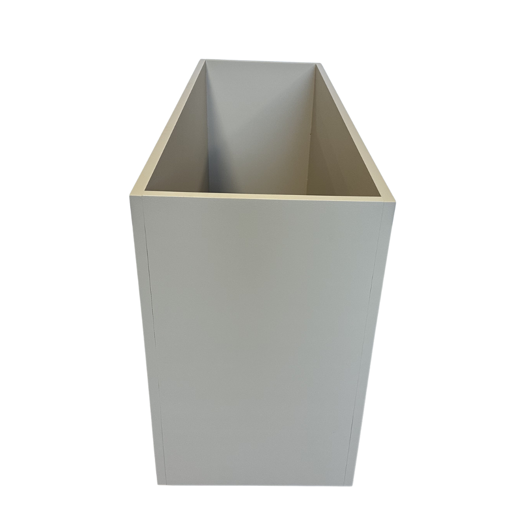 Hudson Metal Rectangle Planter w/ Wheels - Taupe