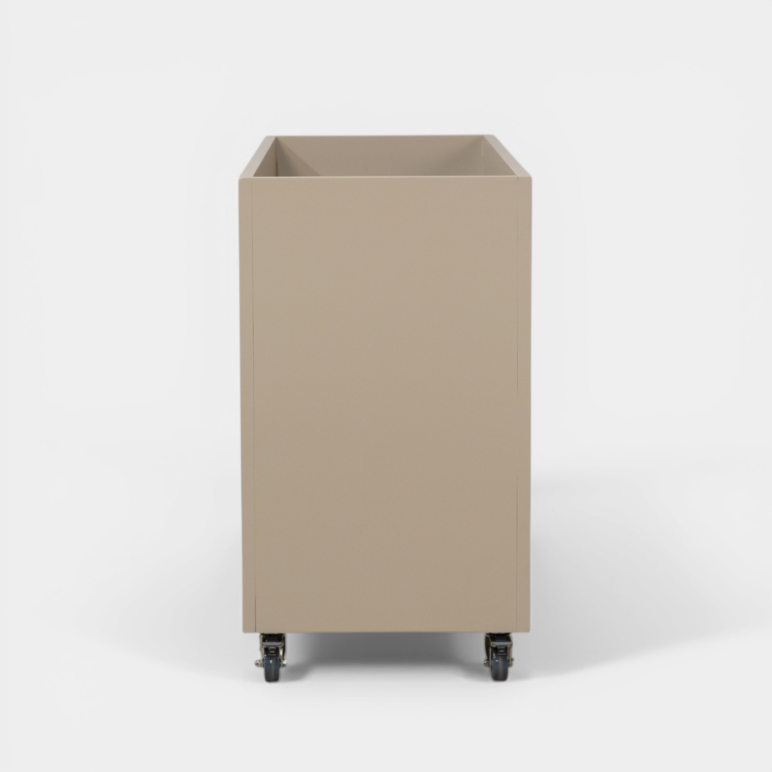 Hudson Metal 44" Rectangular Planter w/ Wheels - Taupe