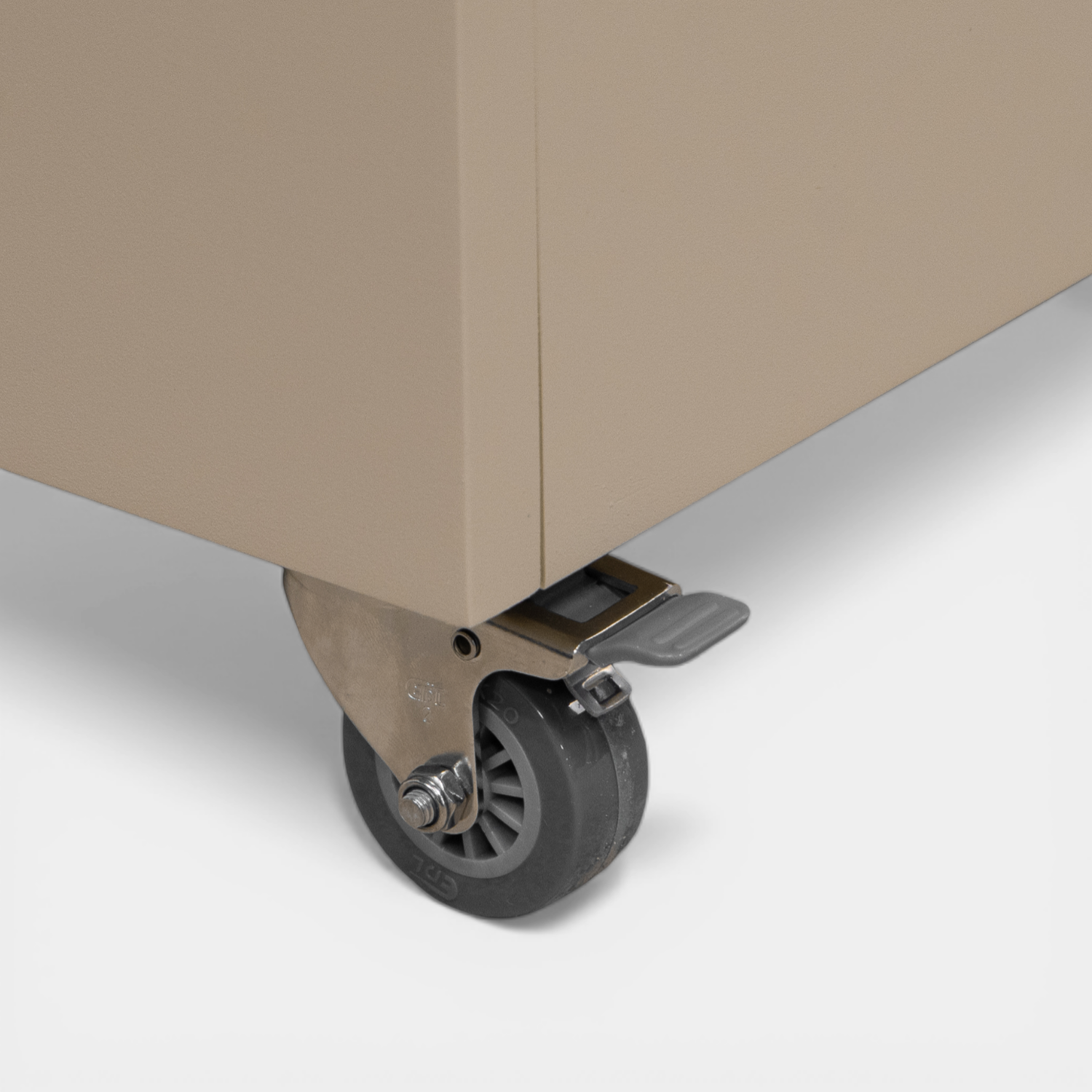 Hudson Metal 44" Rectangular Planter w/ Wheels - Taupe