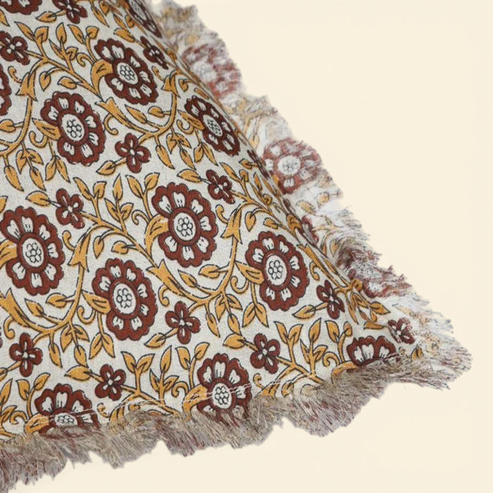 Paisley Botanical Block Print Toss Pillow