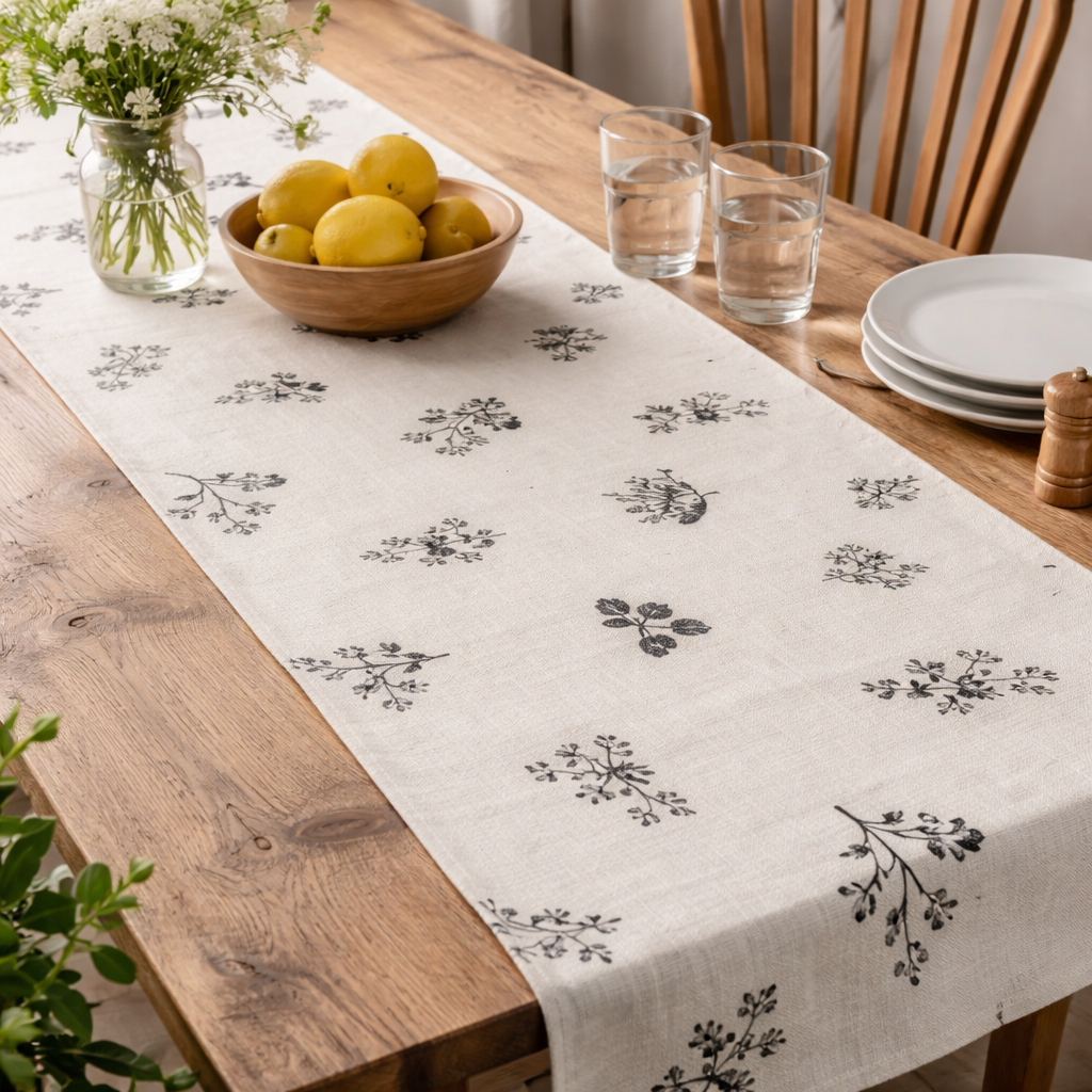 Fleur Cotton Table Runner