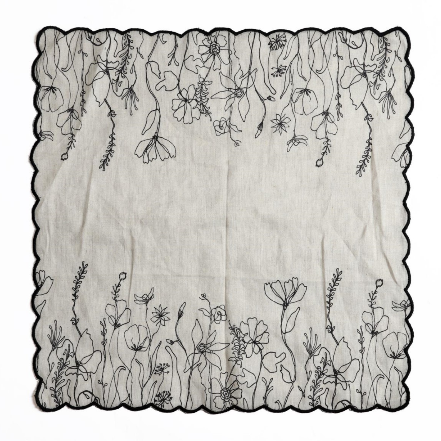 Scallop Flora Fields Cotton Napkins (Set of 4)