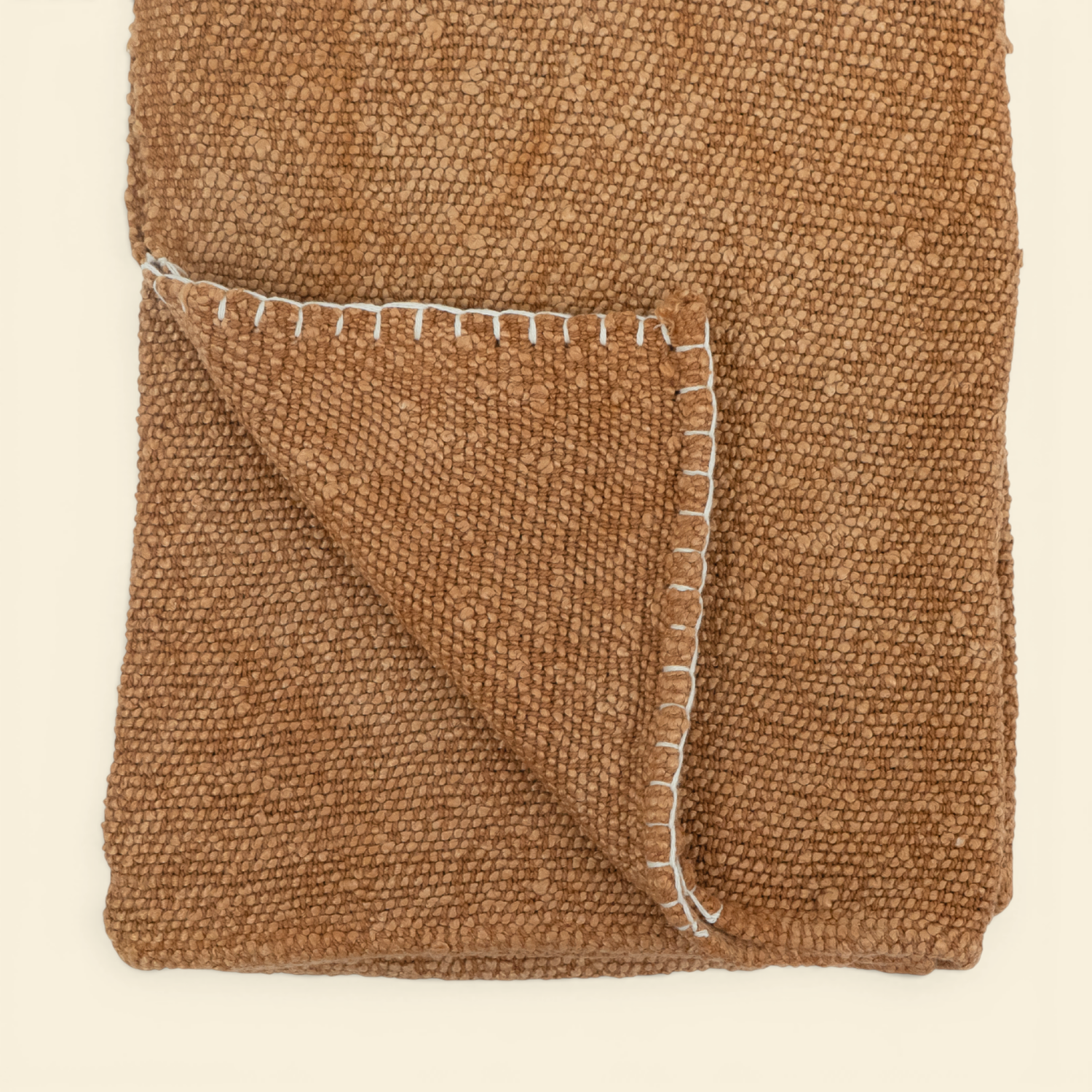 Cotton Boucle Throw - Salmon