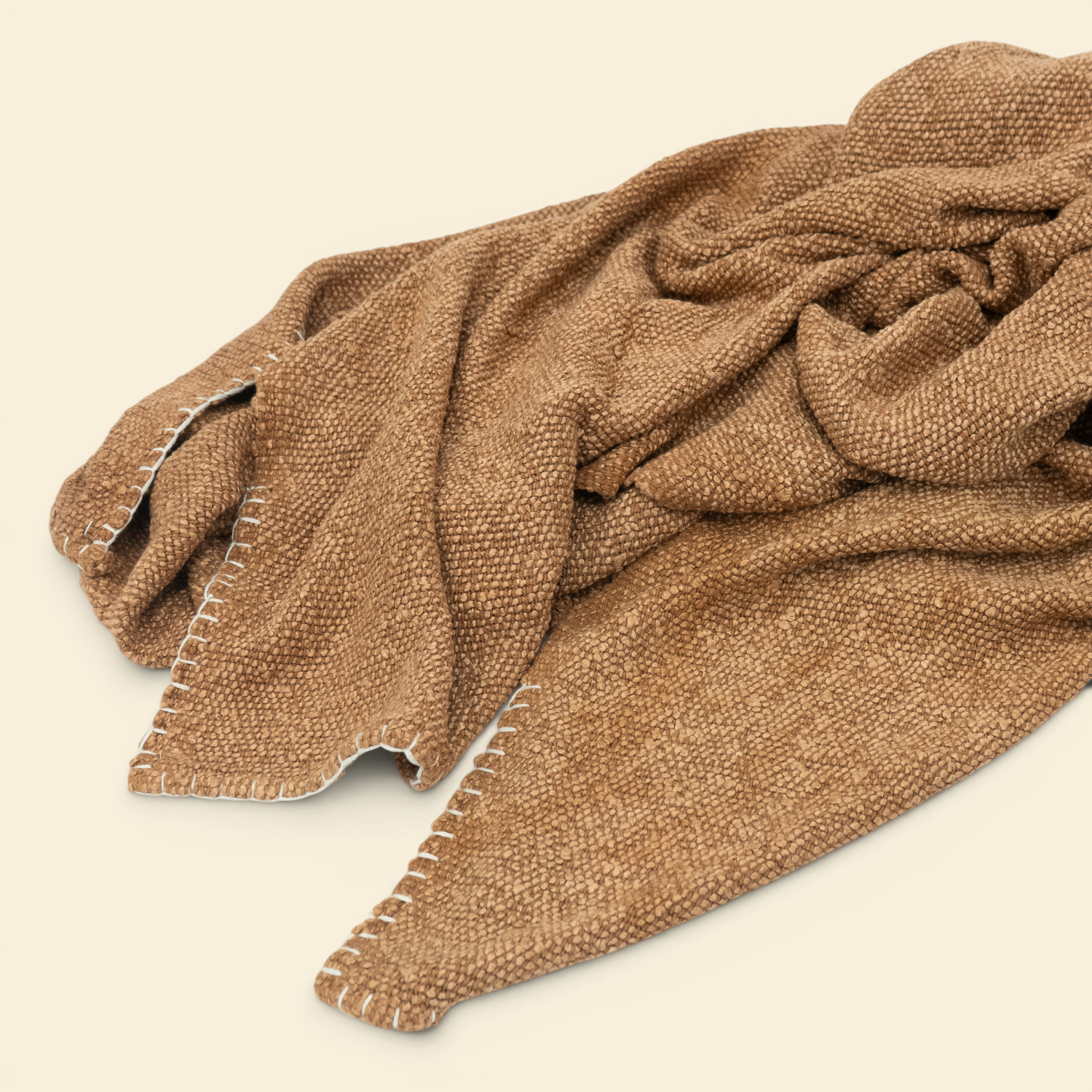 Cotton Boucle Throw - Salmon