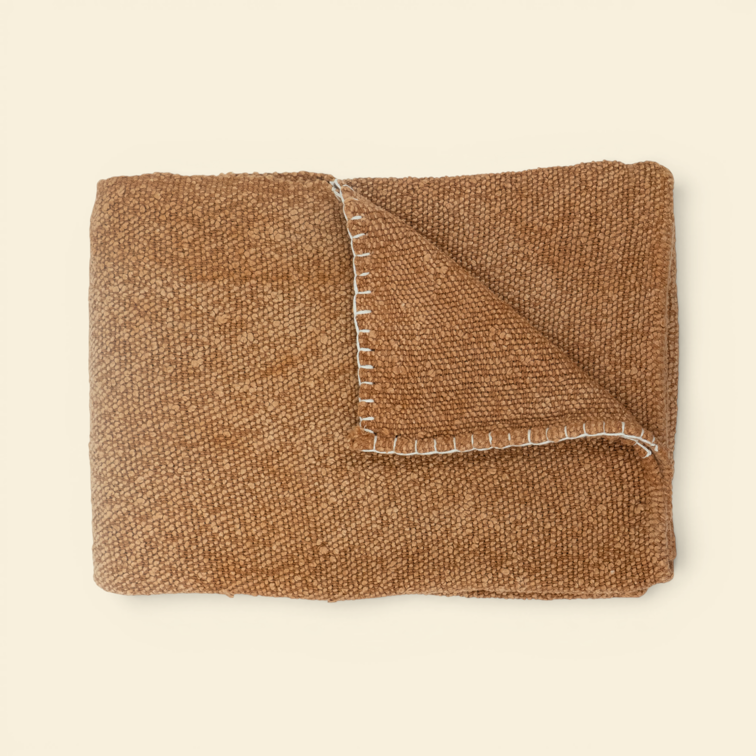 Cotton Boucle Throw - Salmon