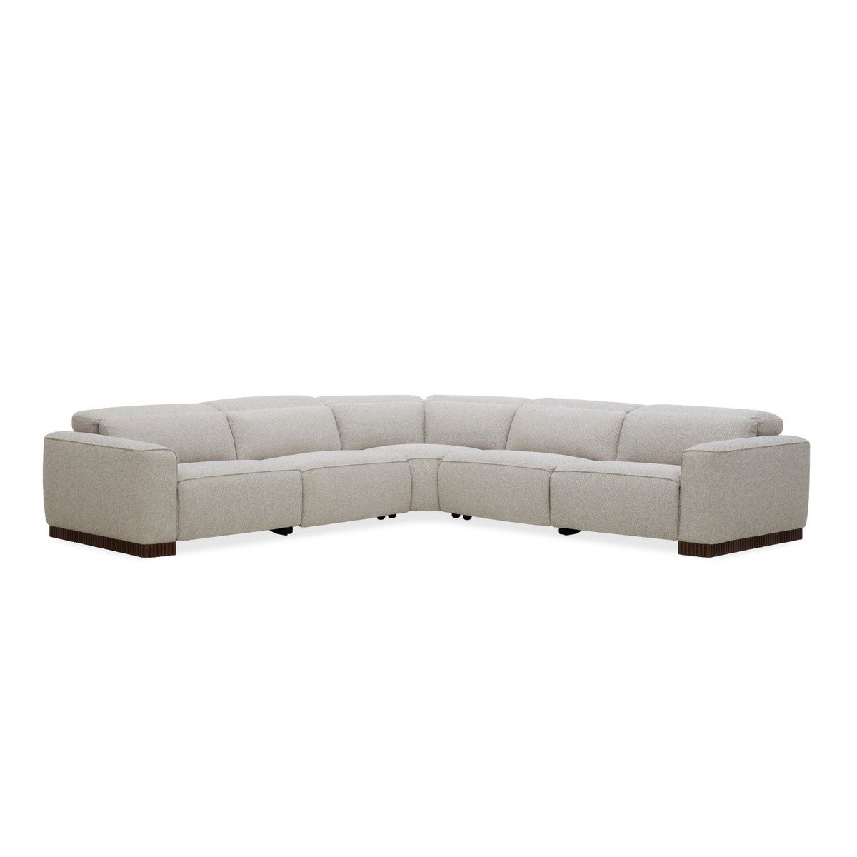 Lacombe Reclining 5pc L-Shape Sectional - Tasmin Granite