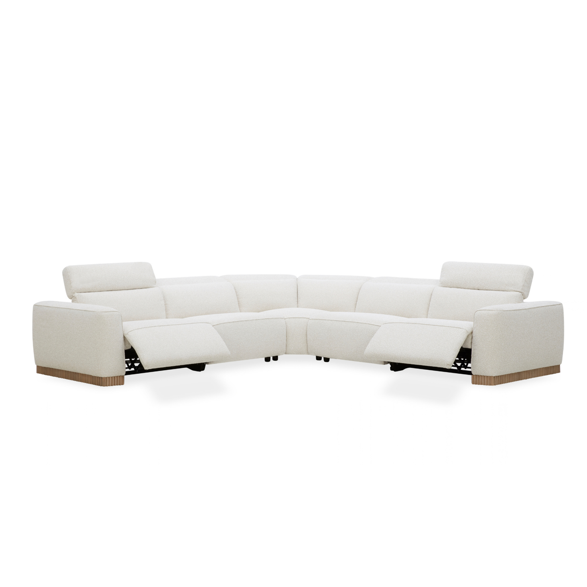 Lacombe Reclining 5pc L-Shape Sectional - Tasmin Linen