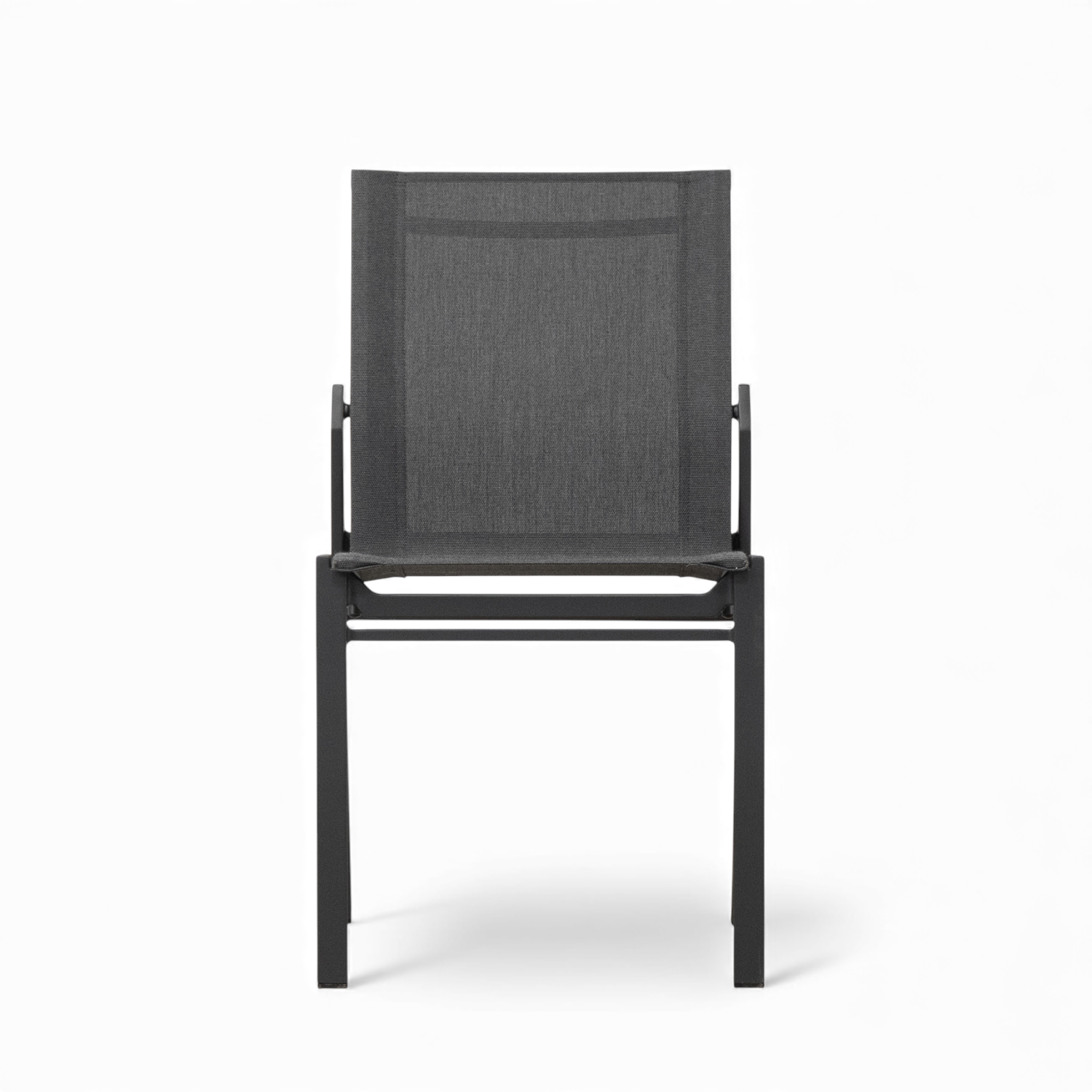 Cubic Sling Stackable Dining Side Chair - Slate/Anthracite