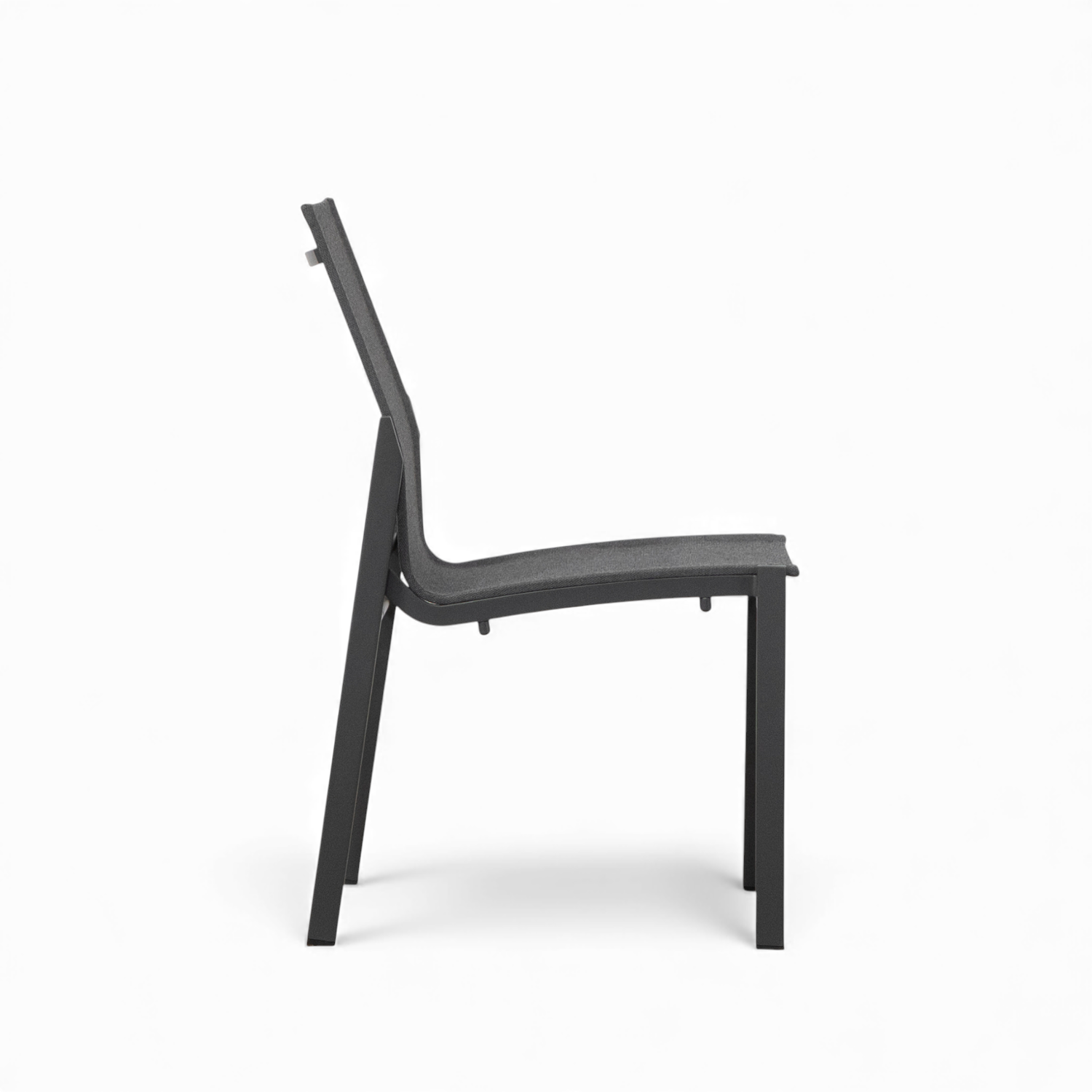 Cubic Sling Stackable Dining Side Chair - Slate/Anthracite