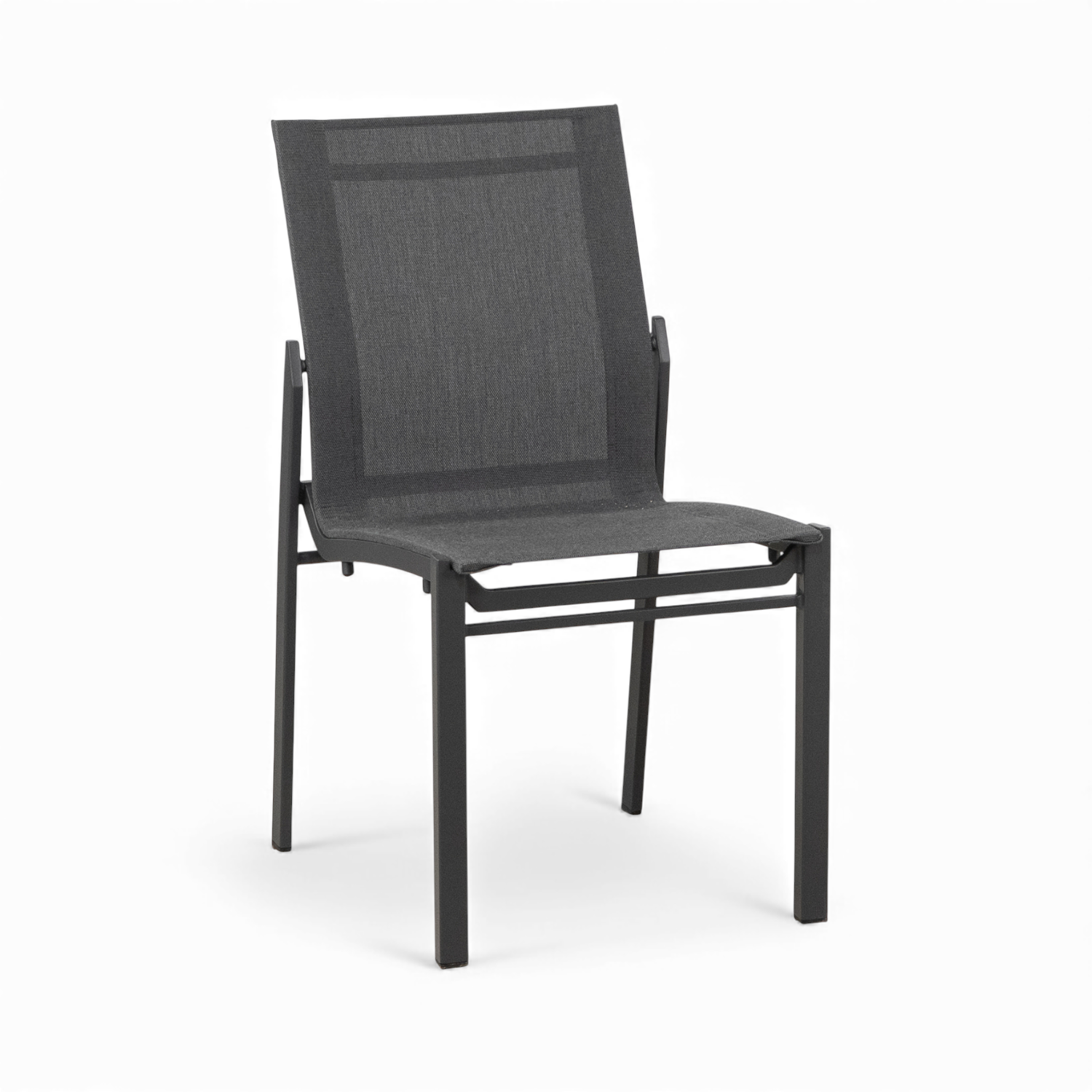 Cubic Sling Stackable Dining Side Chair - Slate/Anthracite