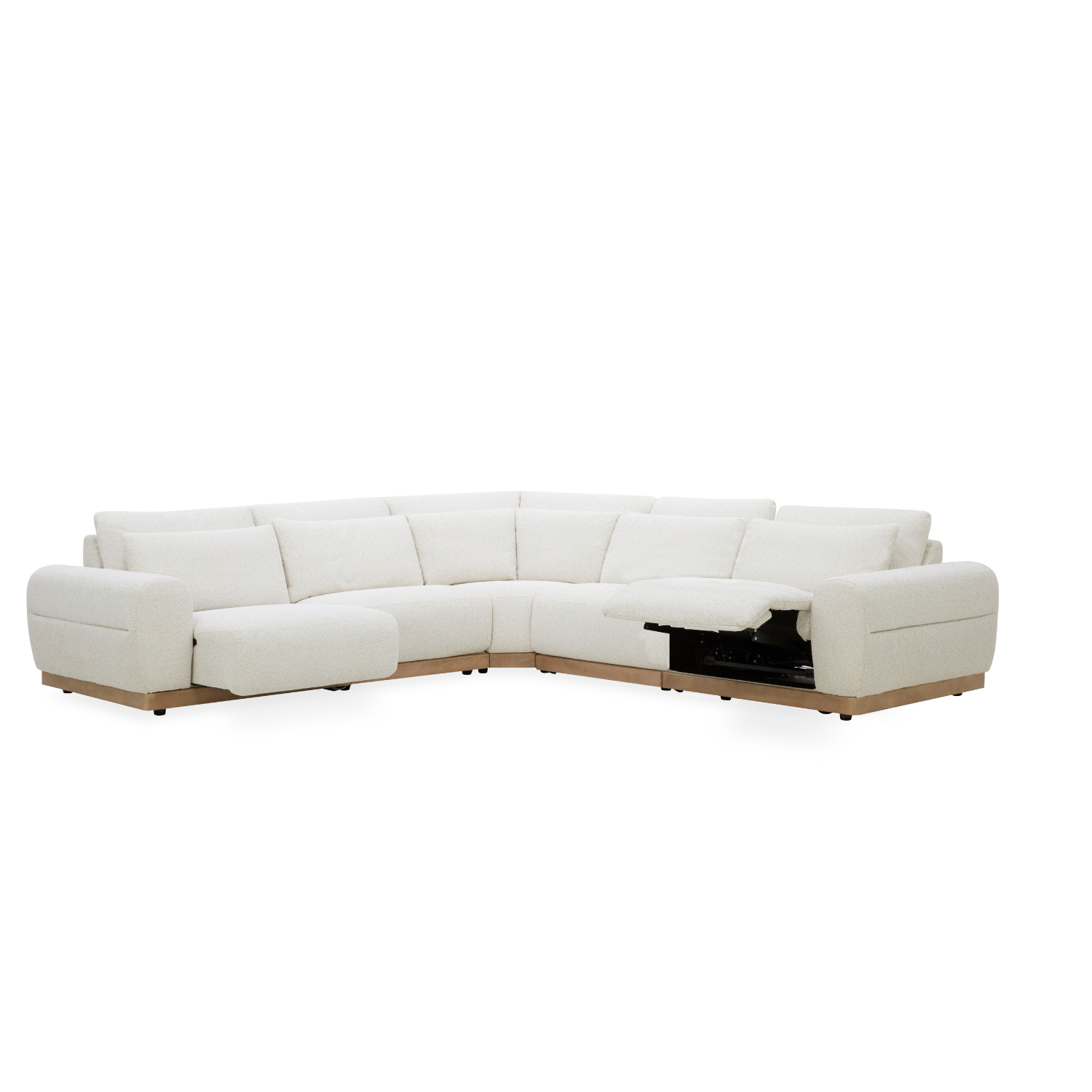 Westmount Reclining 5pc L-Shape Sectional - Tasmin Linen