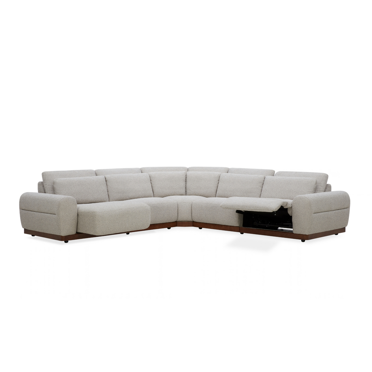 Westmount Reclining 5pc L-Shape Sectional - Tasmin Granite