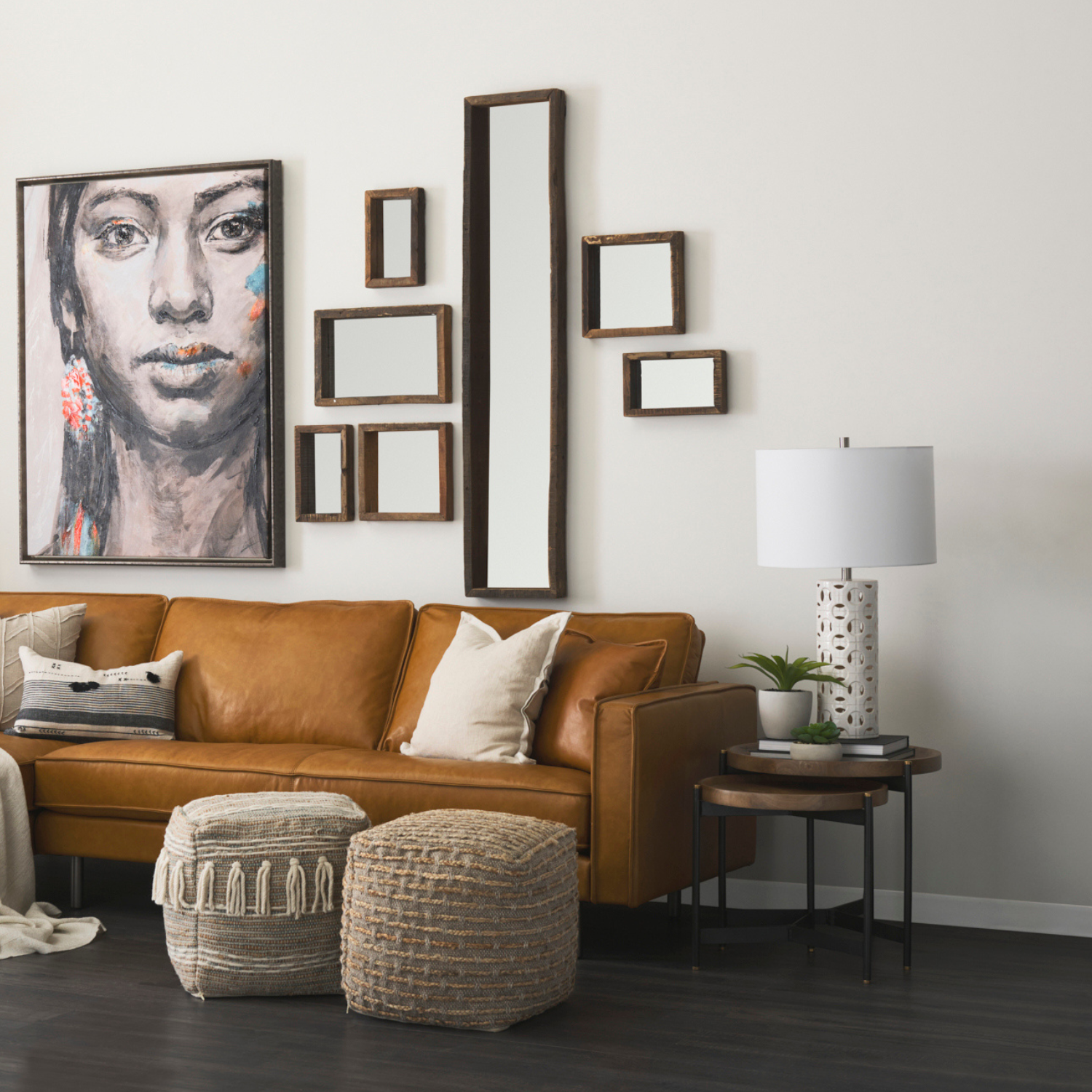 Trench Round Nesting Side Table Set