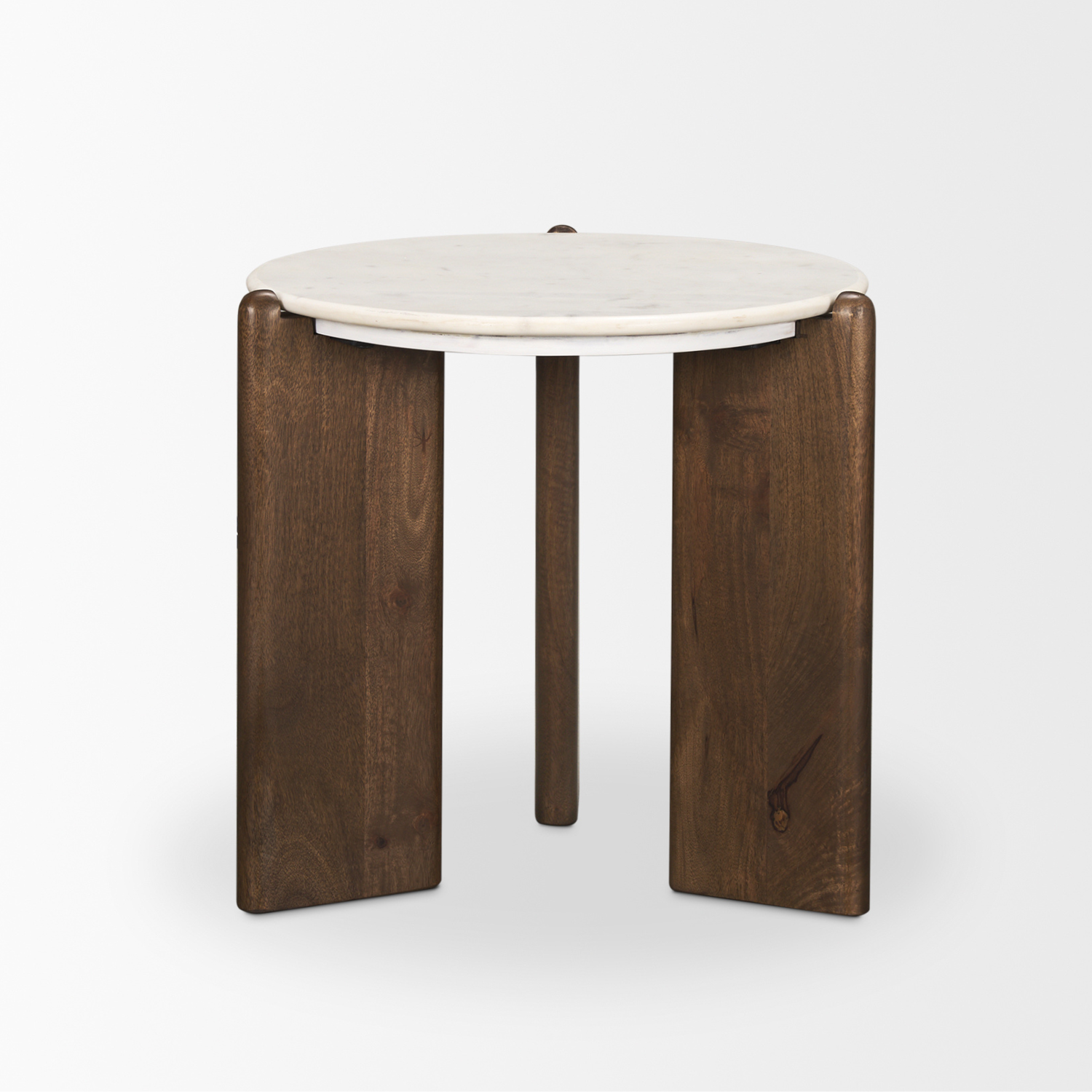 Trois-Rivieres Espresso Marble Side Table